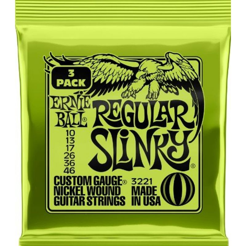 Ernieball P03221 REGULAR SLINKY 3 PACK Elektro Tel (3lü Paket) 1