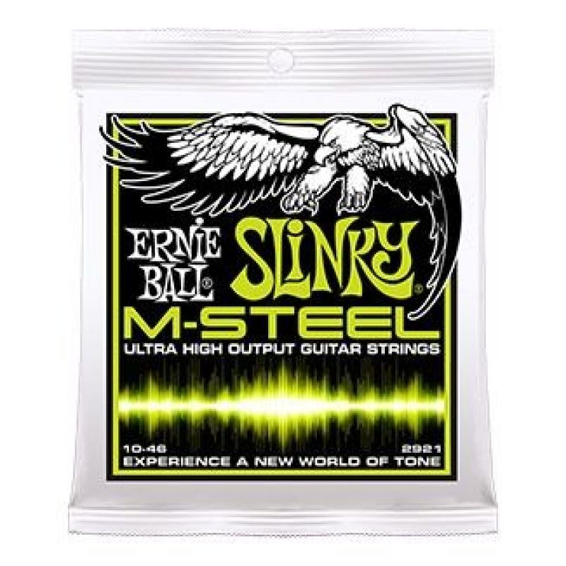 Ernie Ball P02921 M-Steel Regular Slinky 0.10 - 0.46 Elektro Gitar Teli 1