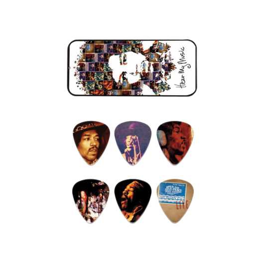 Jim Dunlop Jimi Hendrix Hear My Music 6lı Pena Seti (Medium) 1