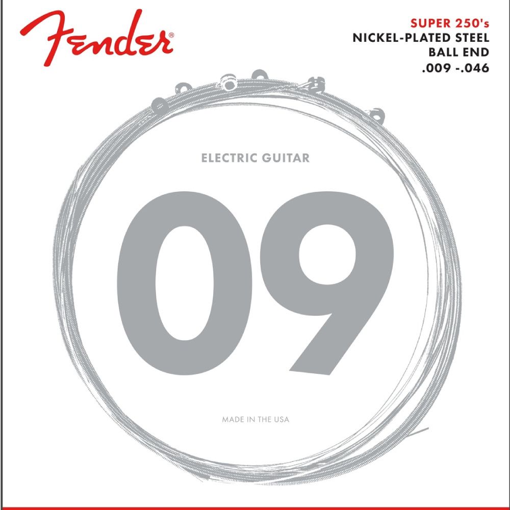 Fender Super 250 Nickel Plated Steel Ball End 250LR .009-.046 Elektro Gitar Teli 1