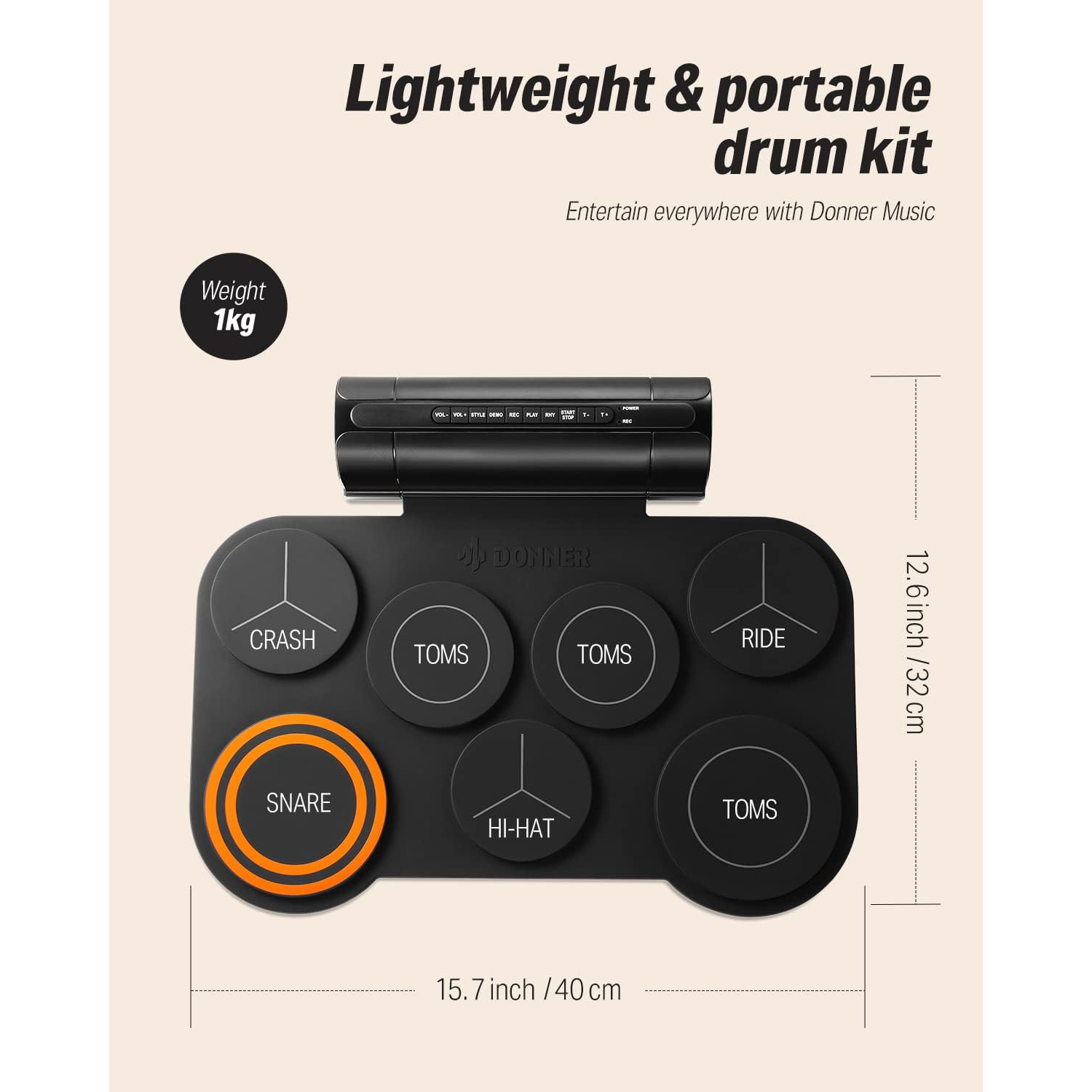 Donner DED-20 7 Padli Elektro Davul 3