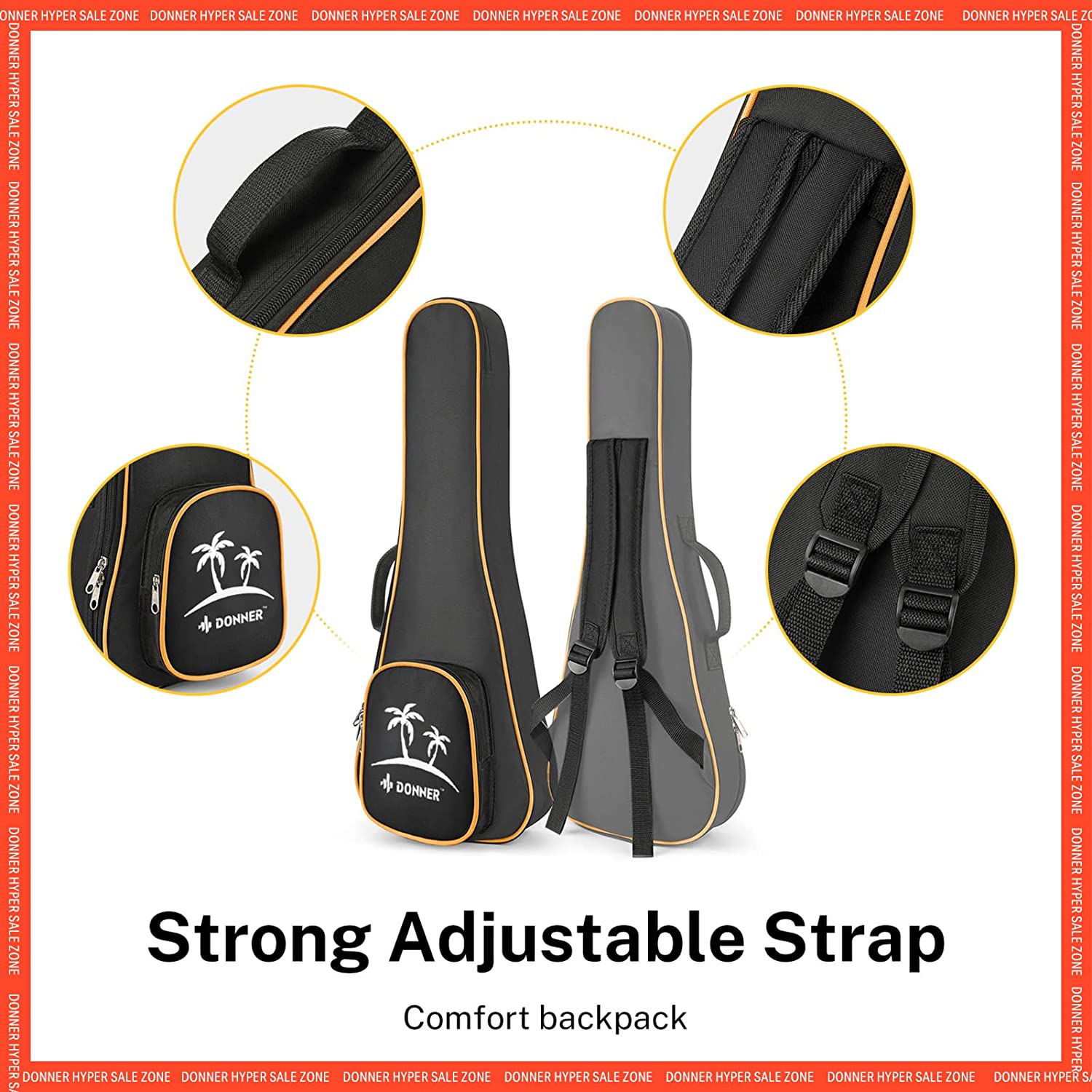 Donner DUC-100 Concert Ukulele Mahogany Ukulele Paketi 5