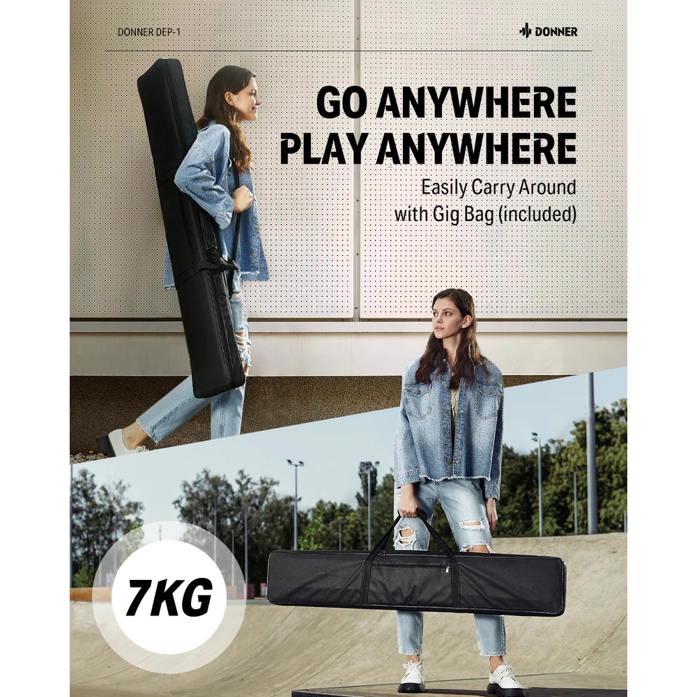 Donner DEP-1 Taşınabilir Dijital Piyano (Siyah) 10