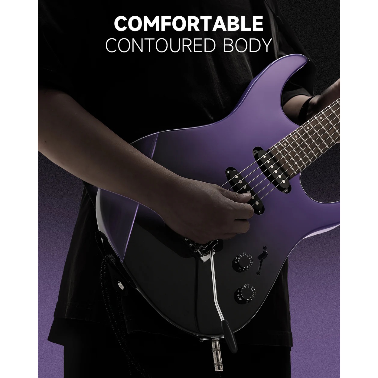 Donner DMT-66 Elektro Gitar (Midnight Purple Gradient) 6