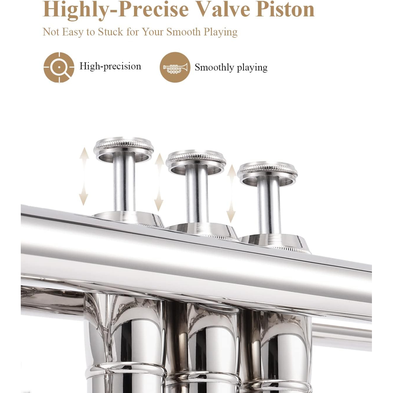 Eastar ETR-380N Standard Si Bemol Trompet (Silver) 3