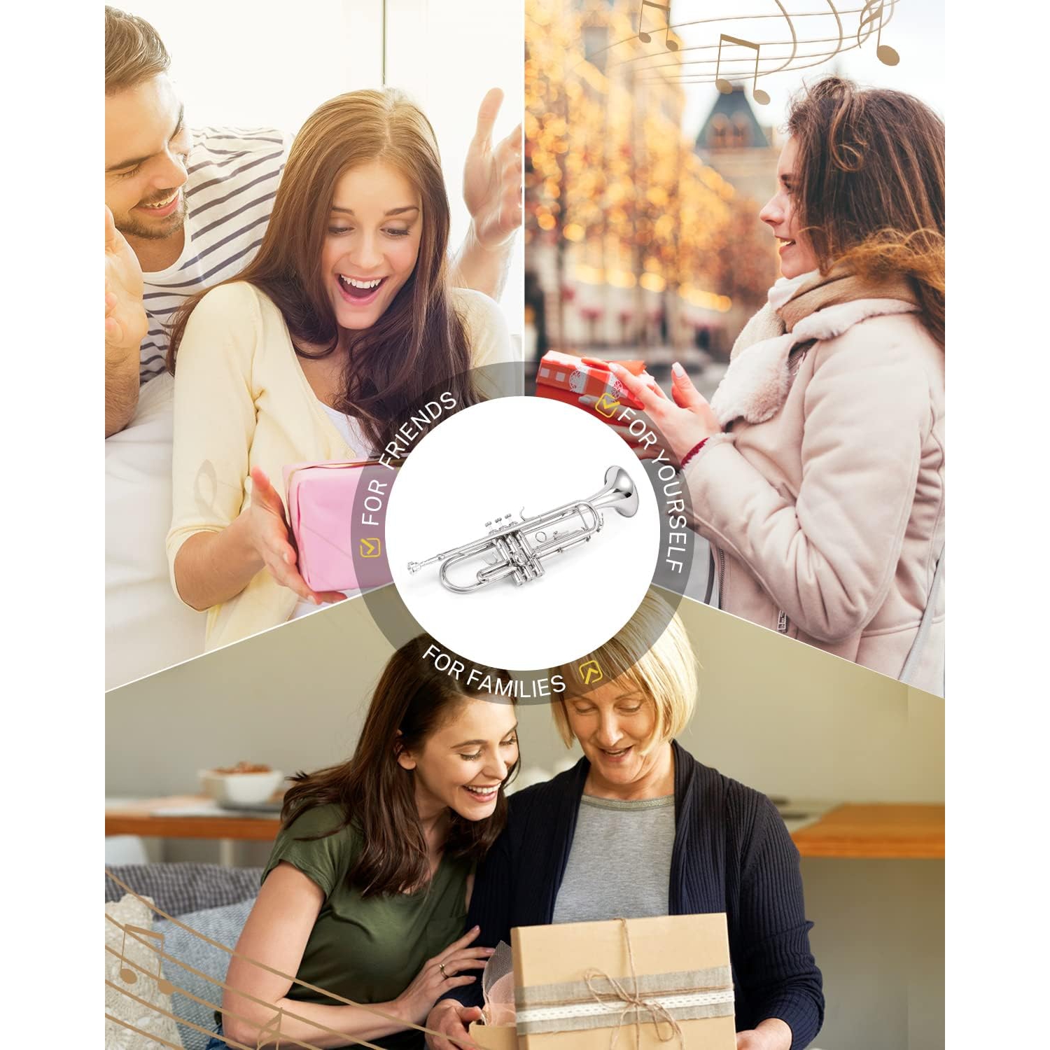 Eastar ETR-380N Standard Si Bemol Trompet (Silver) 7