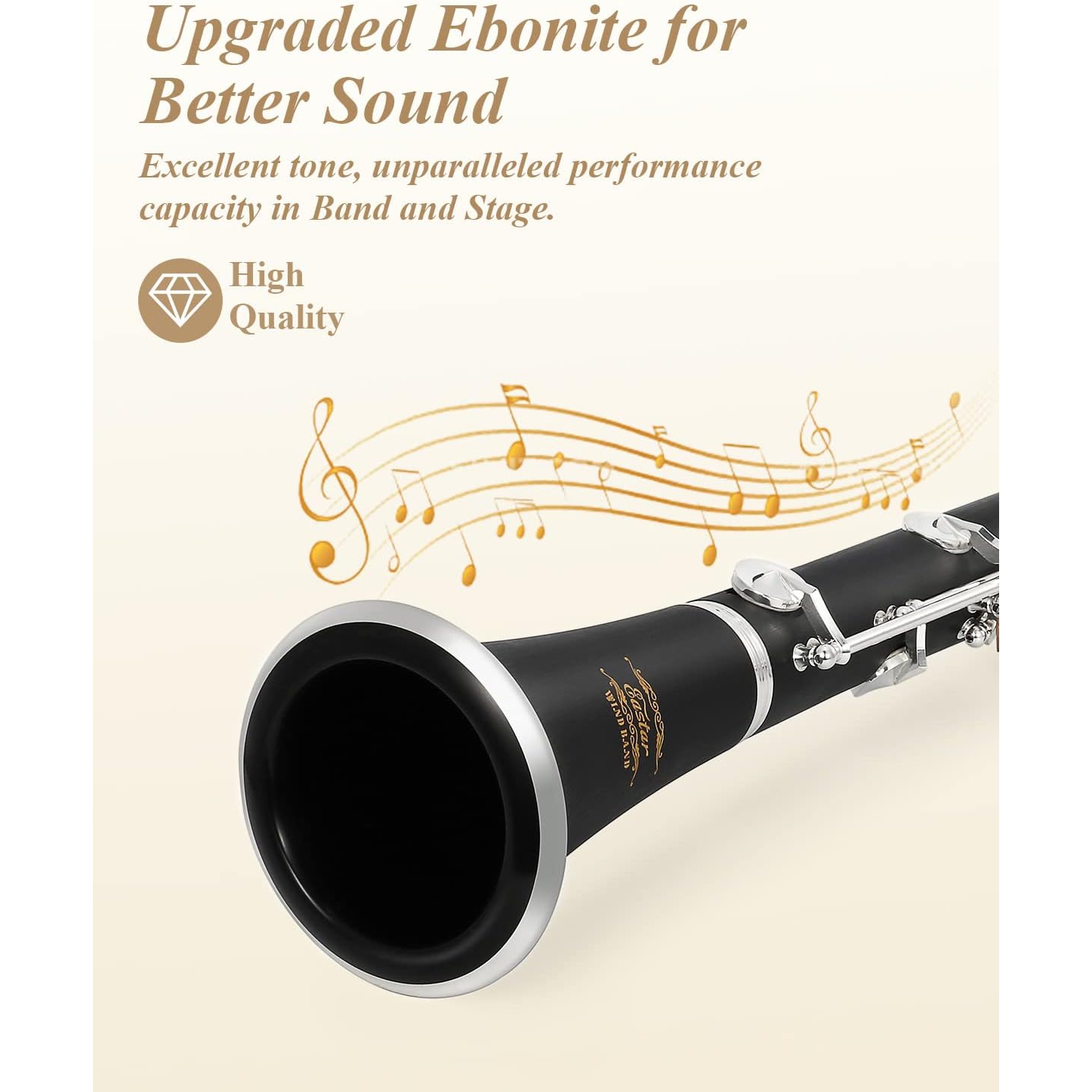 Eastar ECL-400 Black Ebonite Si Bemol Klarnet 2