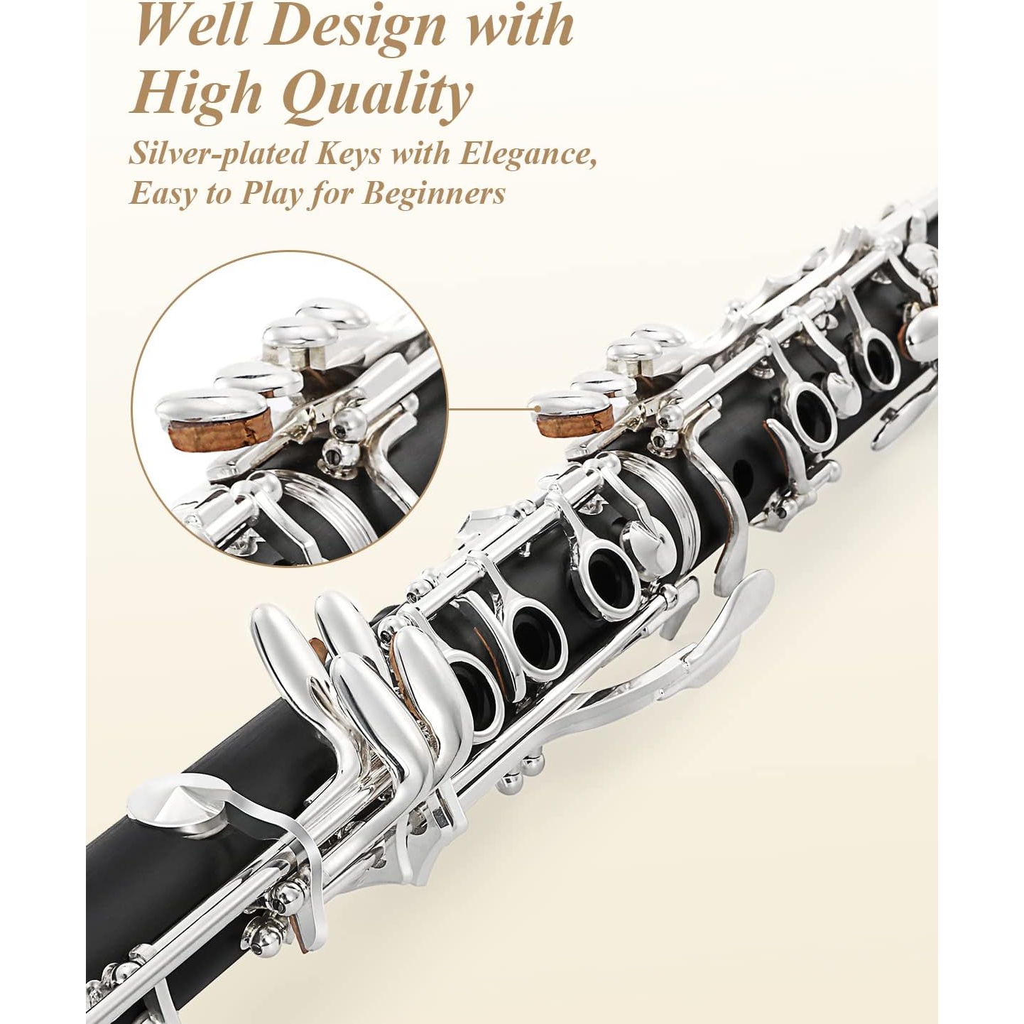 Eastar ECL-400 Black Ebonite Si Bemol Klarnet 3