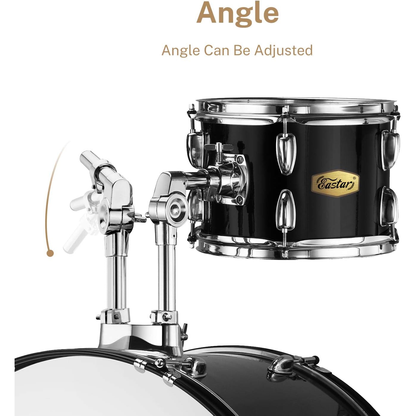 Eastar EDS-480BK 22" 5-Parça Akustik Davul (Mirror Black) 4