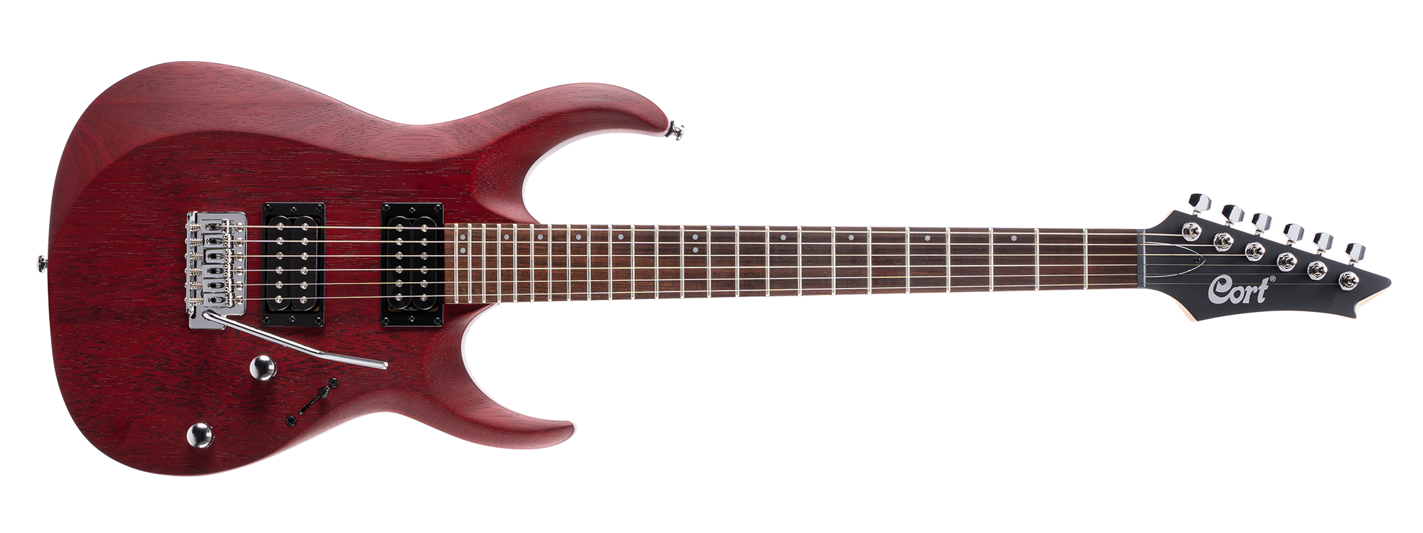 CORT X100 OPBC ELEKTRO GİTAR, OPEN PORE BLACK CHERRY (H-H) 1