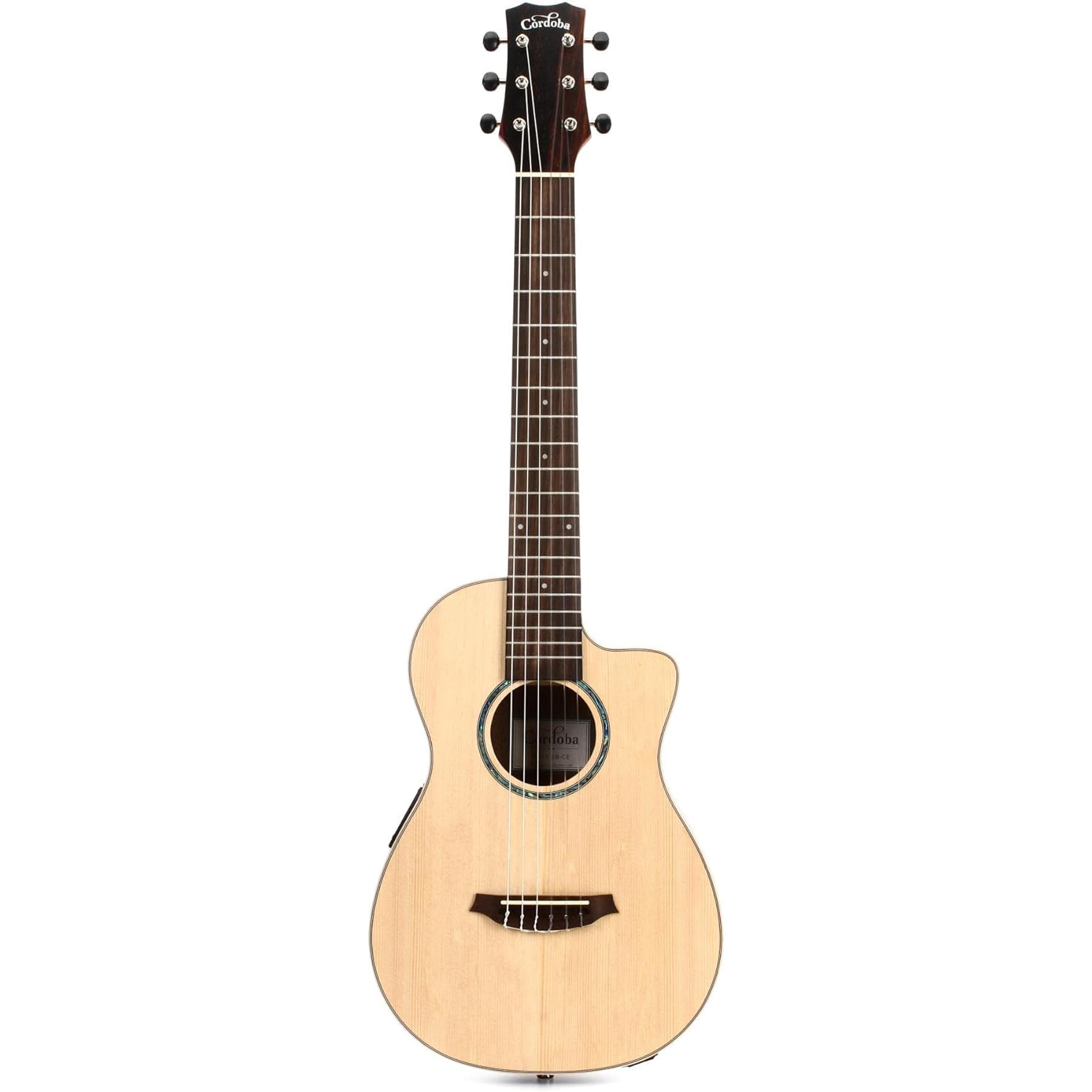 Cordoba Mini II EB-CE Travel Elektro Klasik Gitar (Natural) 1