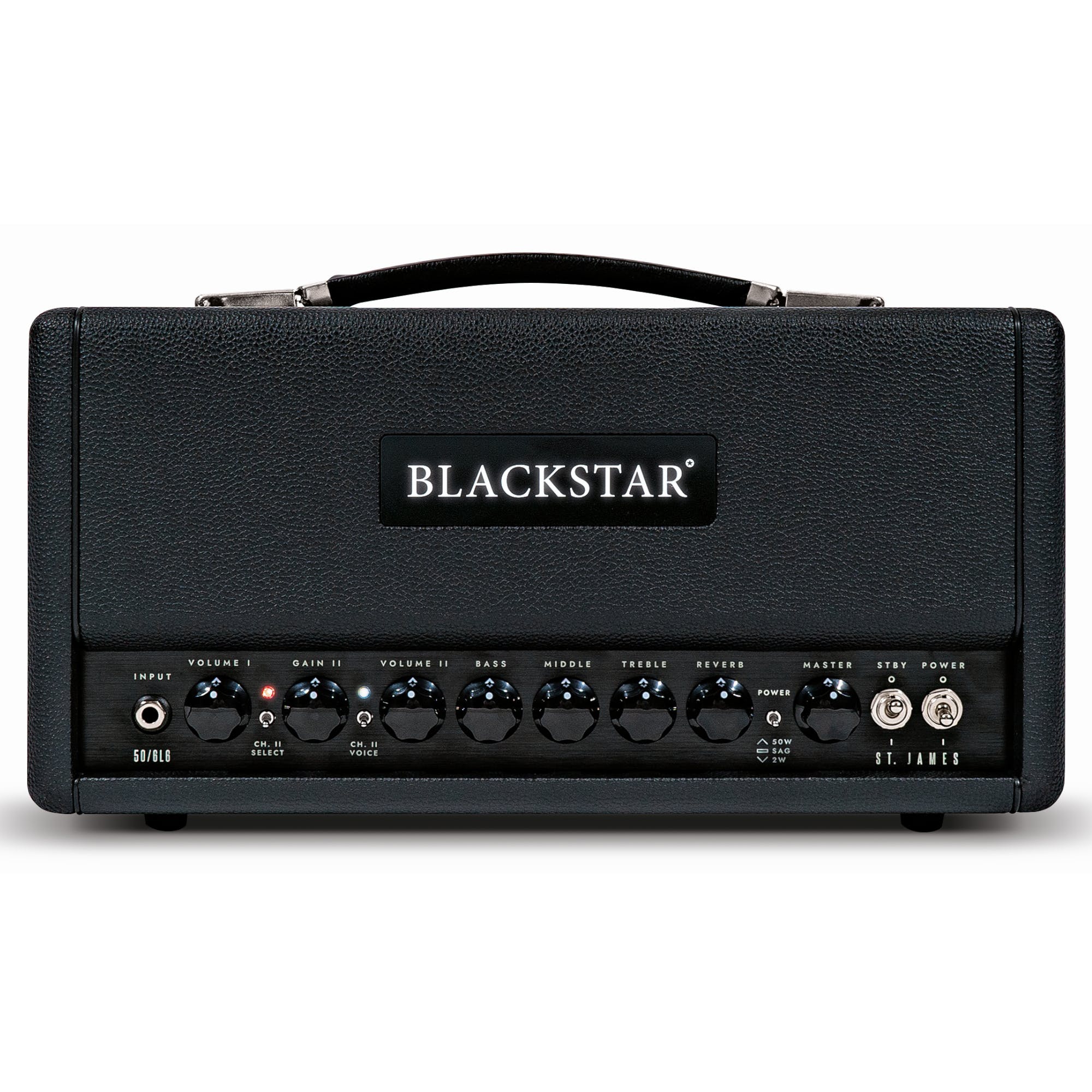 Blackstar St. James 50-watt Tube Head 6L6 Tube Kafa Amfi (Siyah) 1