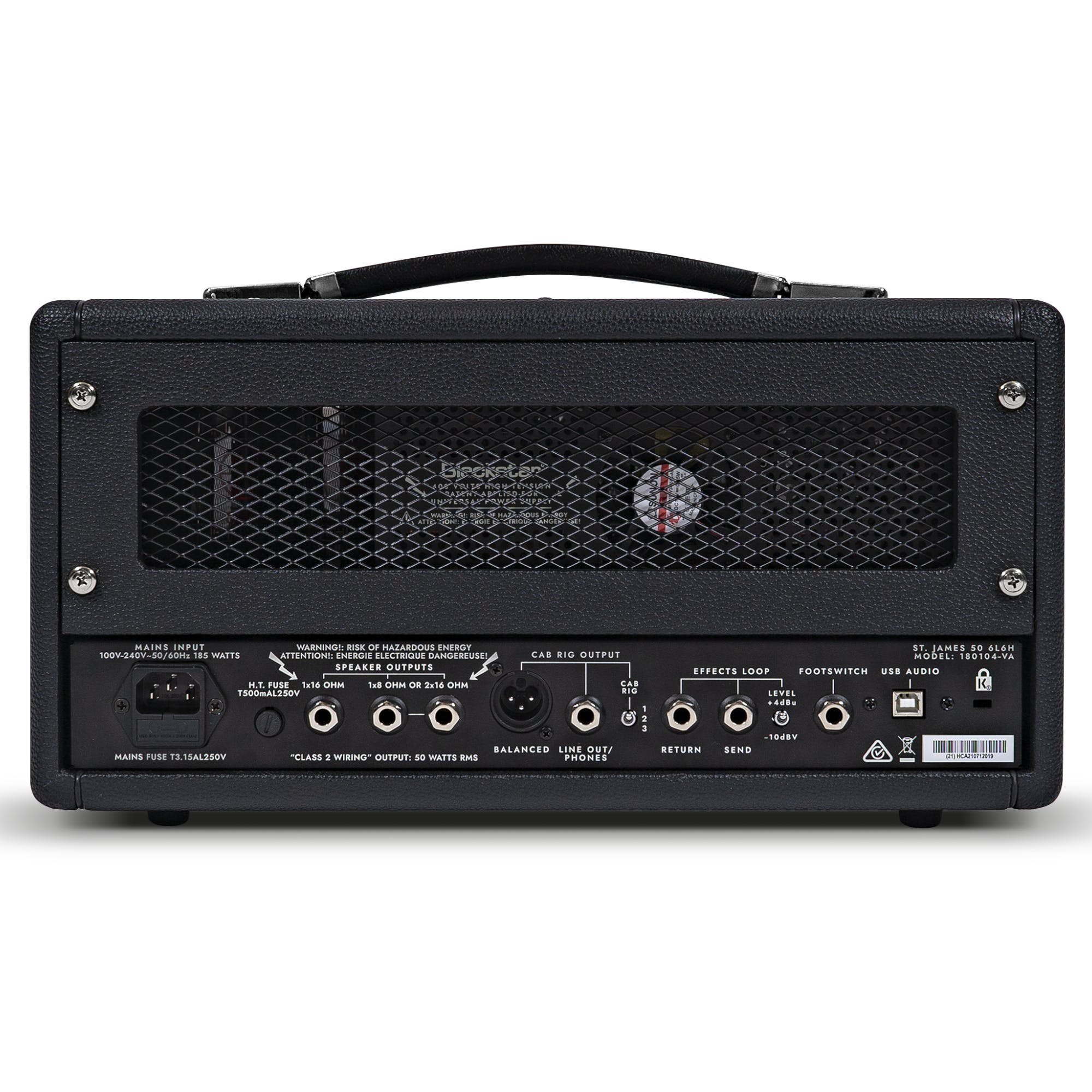 Blackstar St. James 50-watt Tube Head 6L6 Tube Kafa Amfi (Siyah) 4