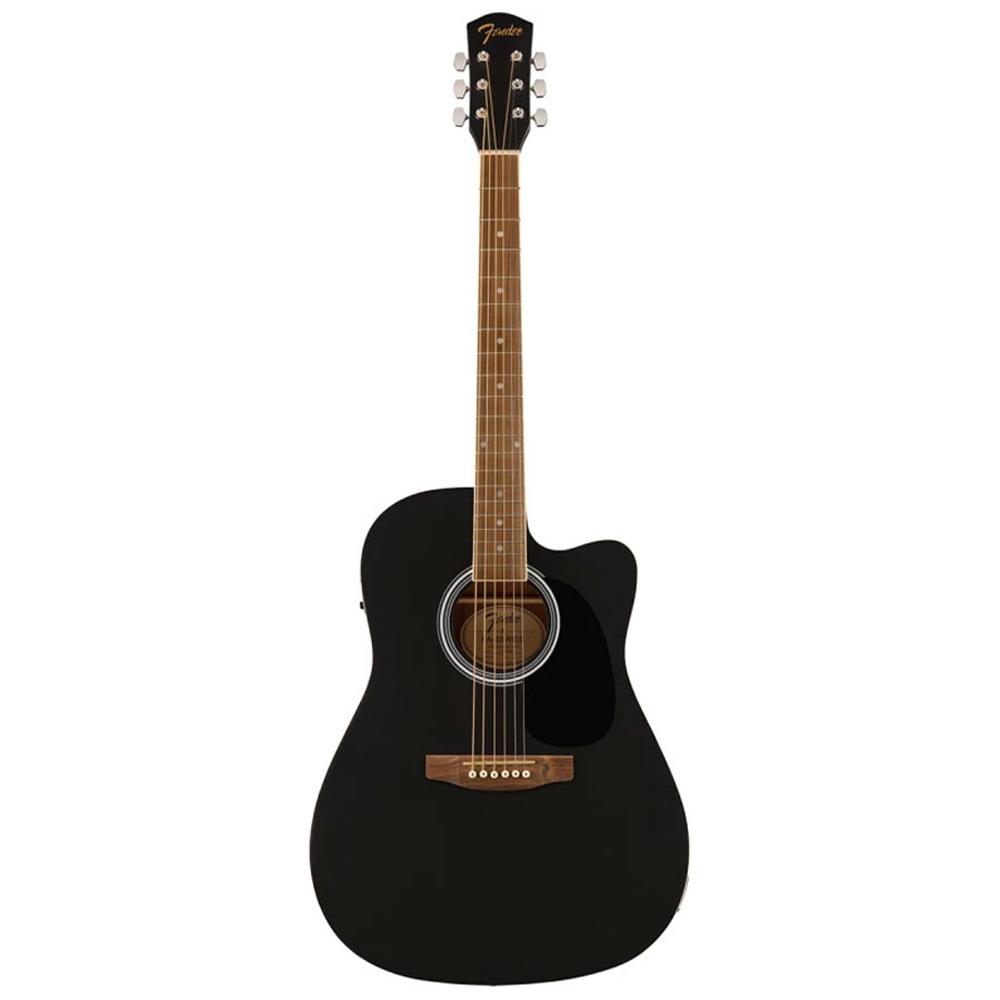 Fender FA-25CE Dreadnought Ceviz Klavye Siyah Elektro Akustik Gitar 1