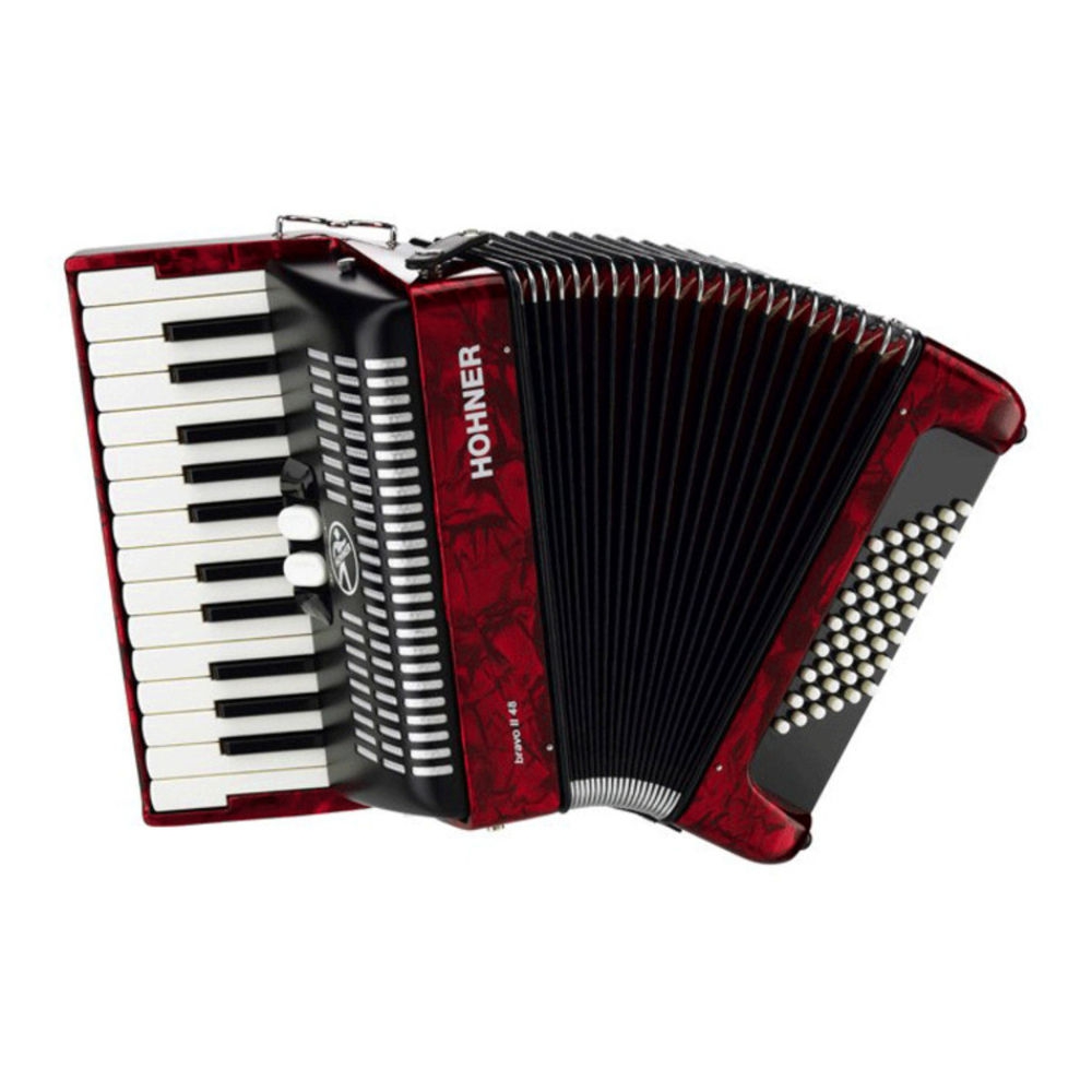 Hohner Bravo II 60 Akordeon (Kırmızı) 1
