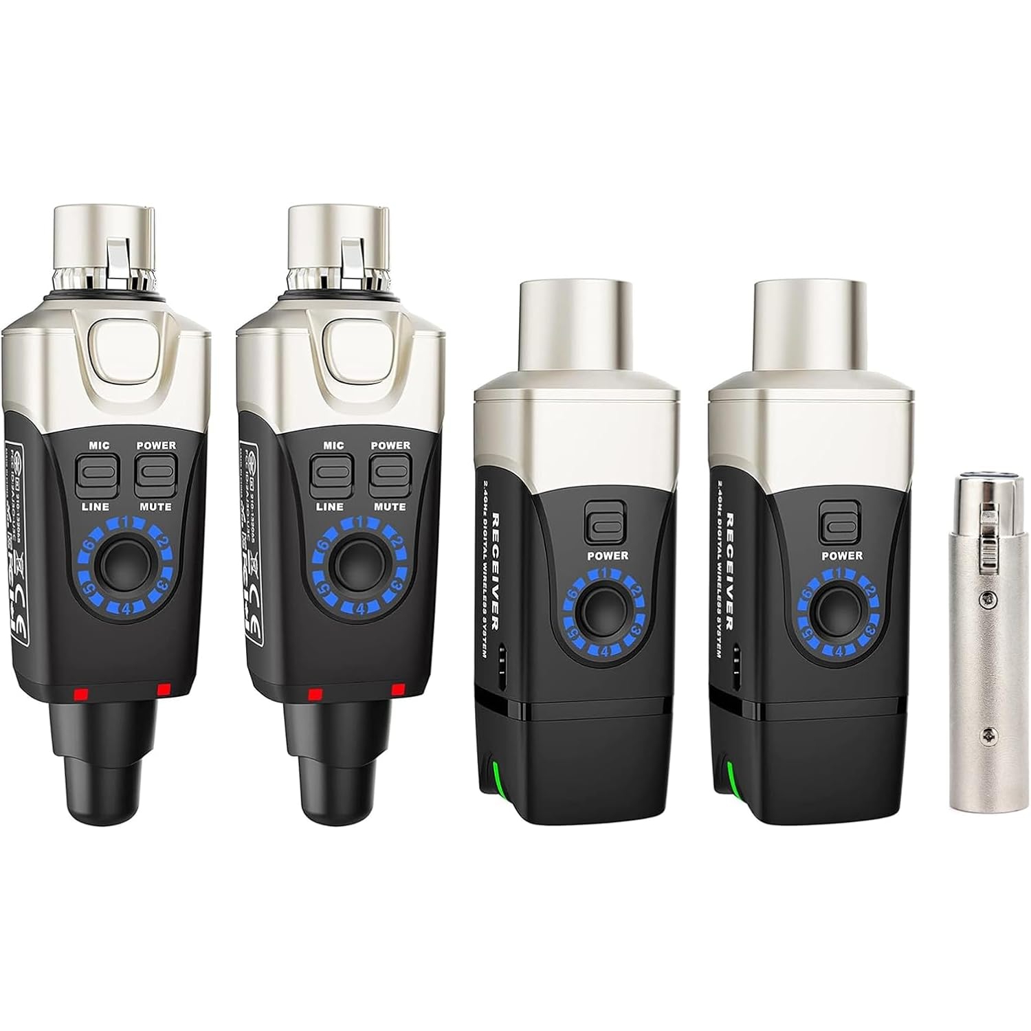 Xvive XV-U3D Stereo Audio Aktarımı için Çift Alıcı ve Vericili Kablosuz Bağlantı Sistemi 1