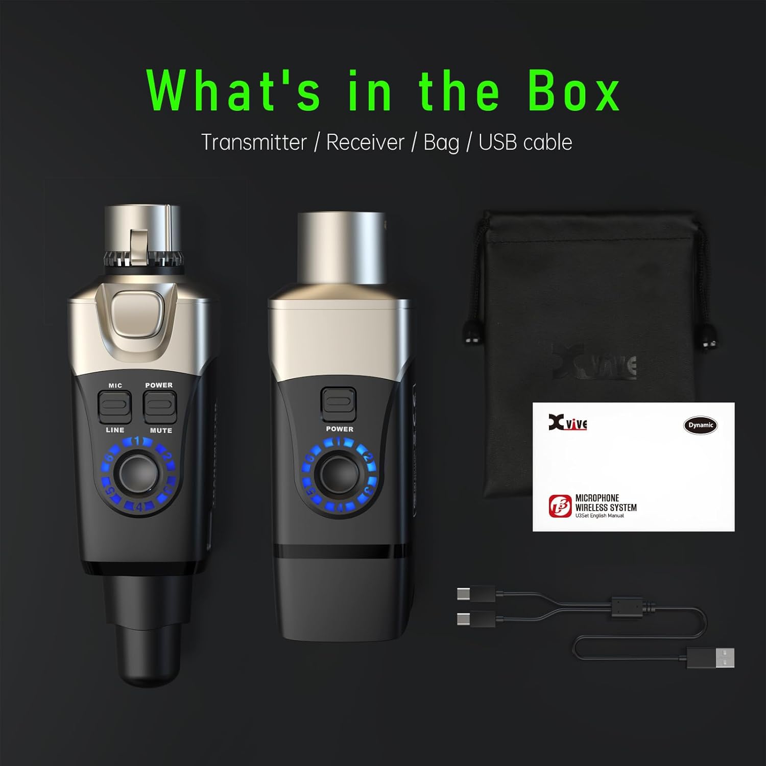 Xvive XV-U3 Mikrofonlar için Kablosuz Bağlantı Sistemi 7