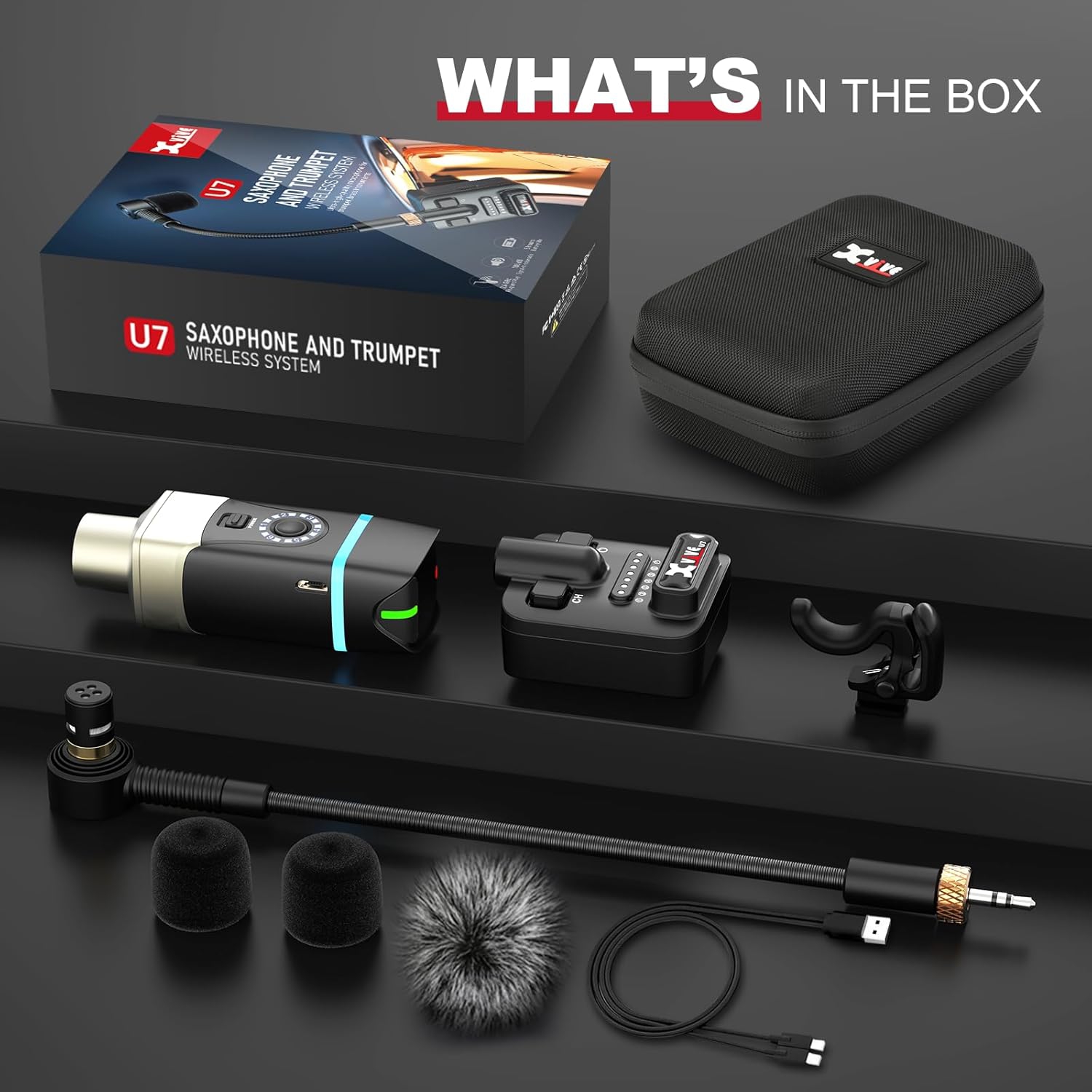 Xvive XV-U7 Saksofon ve Trompet için Kablosuz Mikrofon Sistemi 7