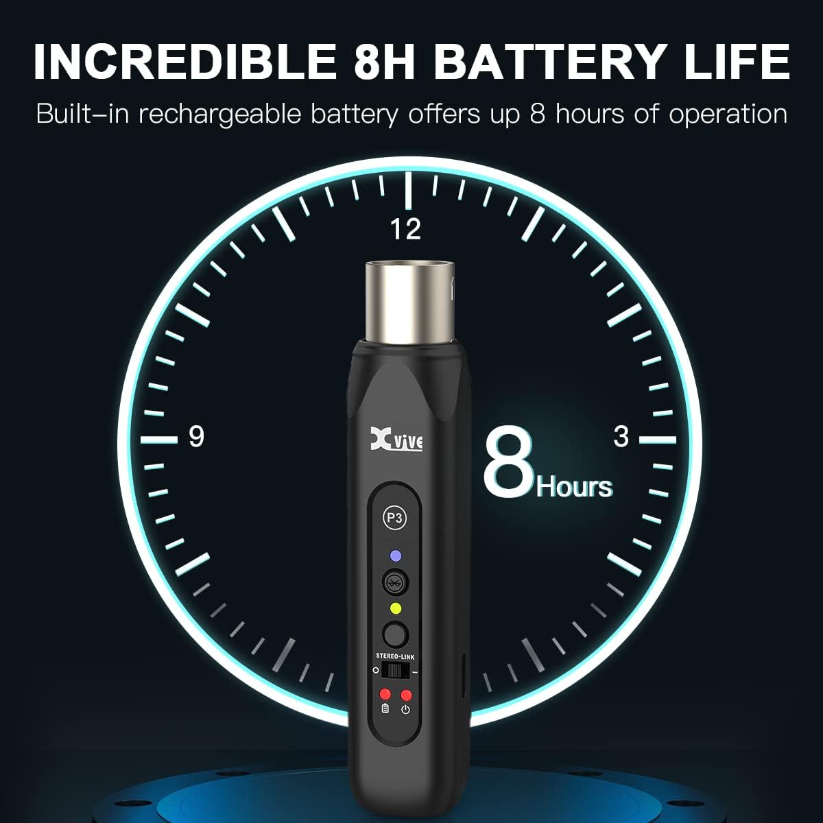 Xvive XV-P3D XLR Bağlantılı Stereo için Çift Bluetooth Adaptörü 6