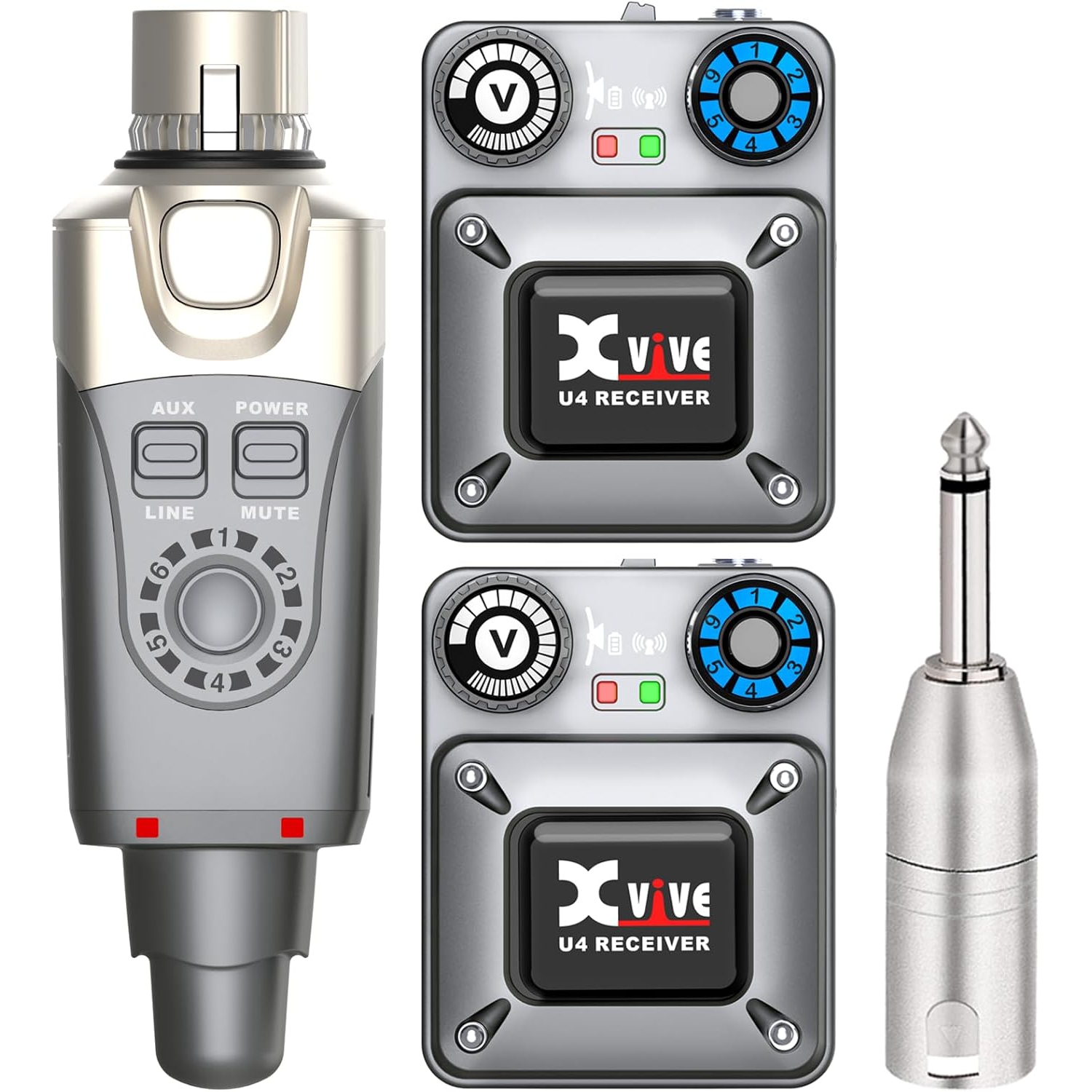 Xvive XV-U4R2 1 Verici + 2 Alıcılı Kablosuz In-ear Monitör Sistemi 1