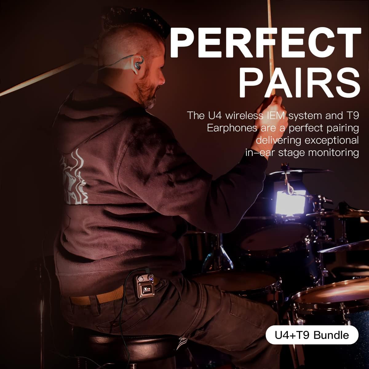 Xvive XV-U4T9 U4 Kablosuz In-ear Monitör Sistemi + T9 Monitör Kulaklık Seti 2