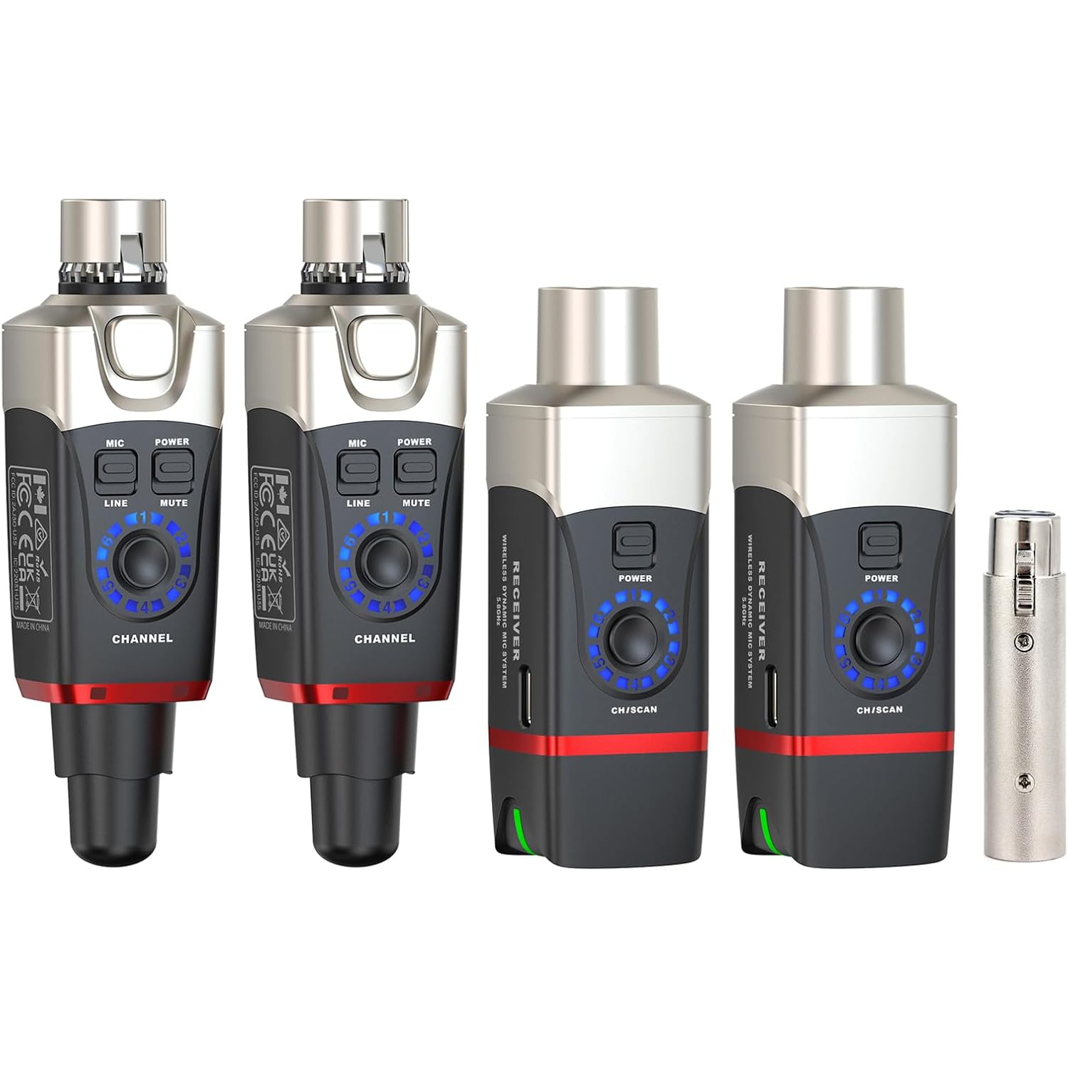 Xvive XV-U35D Kablosuz Mikrofon Sistemi - Çift Mikrofon için Set 1