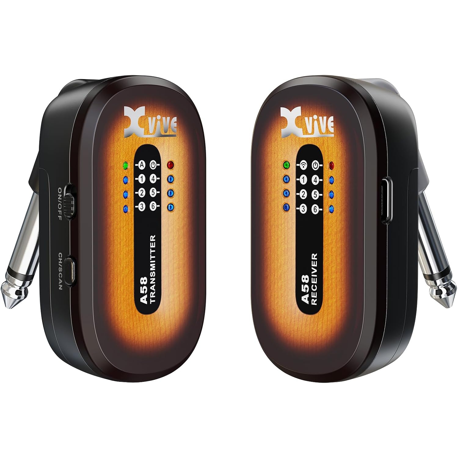 Xvive XV-A58B 5.8GHZ Kablosuz Gitar Bağlantı Sistemi - Sunburst 2