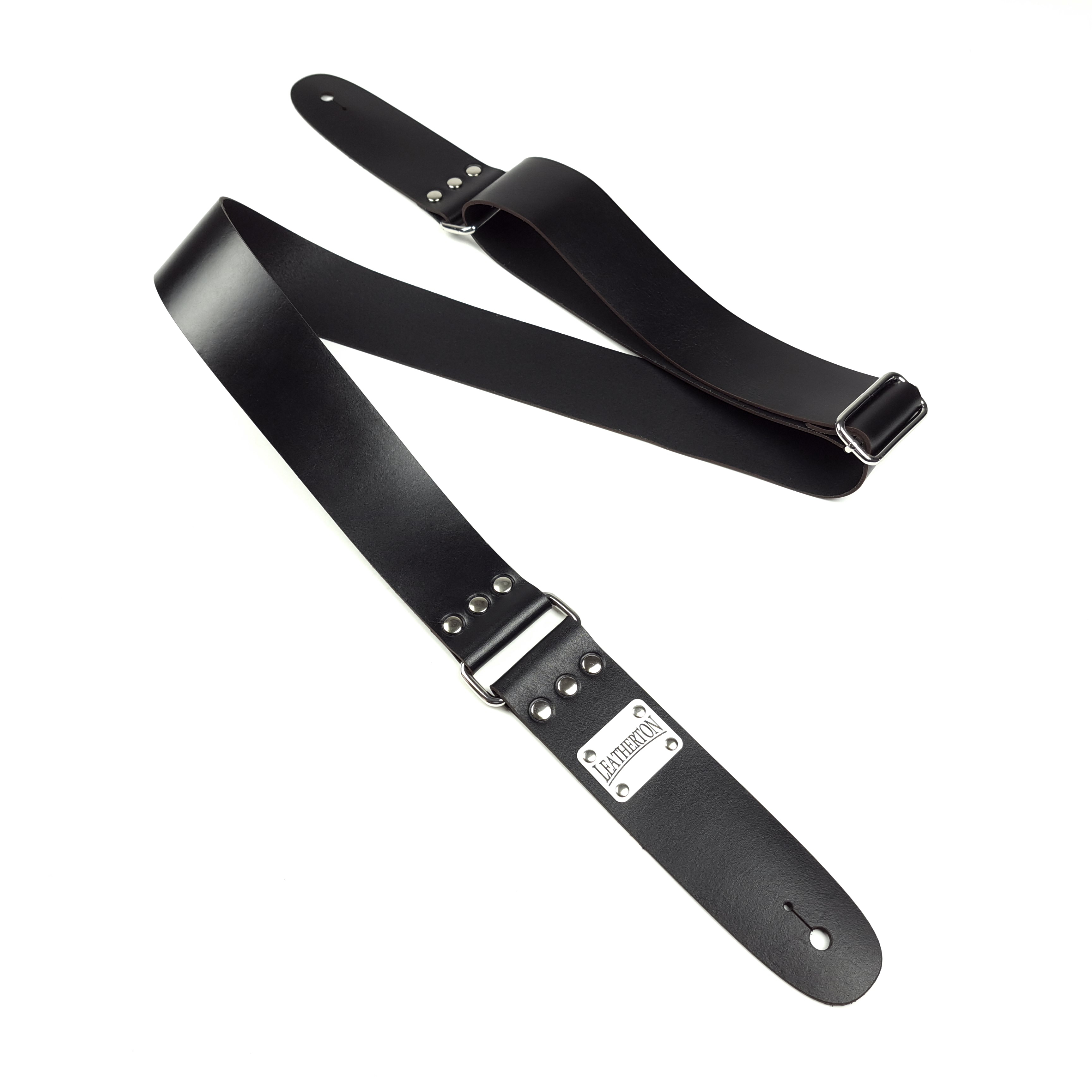 Leatherton LT Lineage Hakiki Deri Gitar Askısı (Siyah) 1