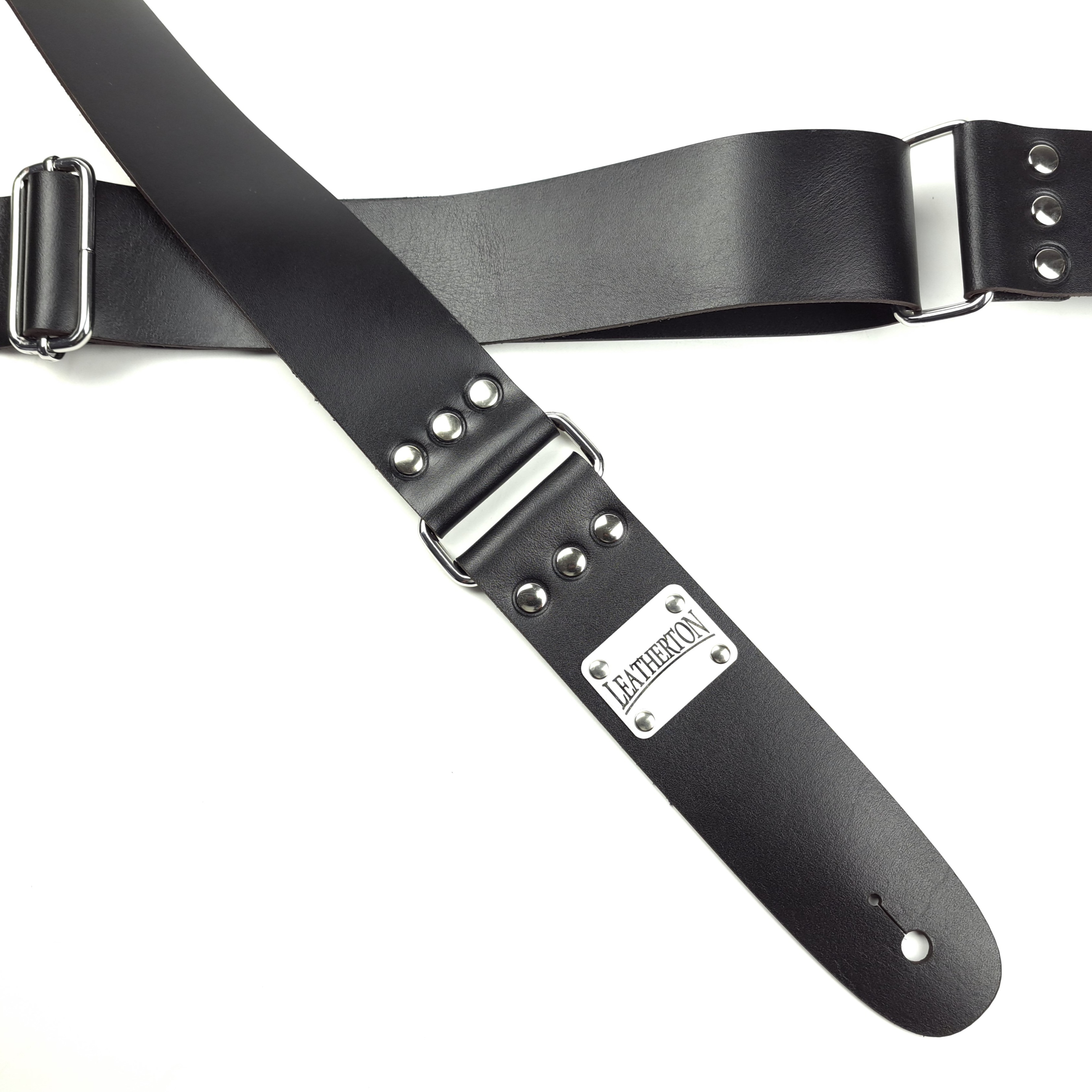 Leatherton LT Lineage Hakiki Deri Gitar Askısı (Siyah) 2