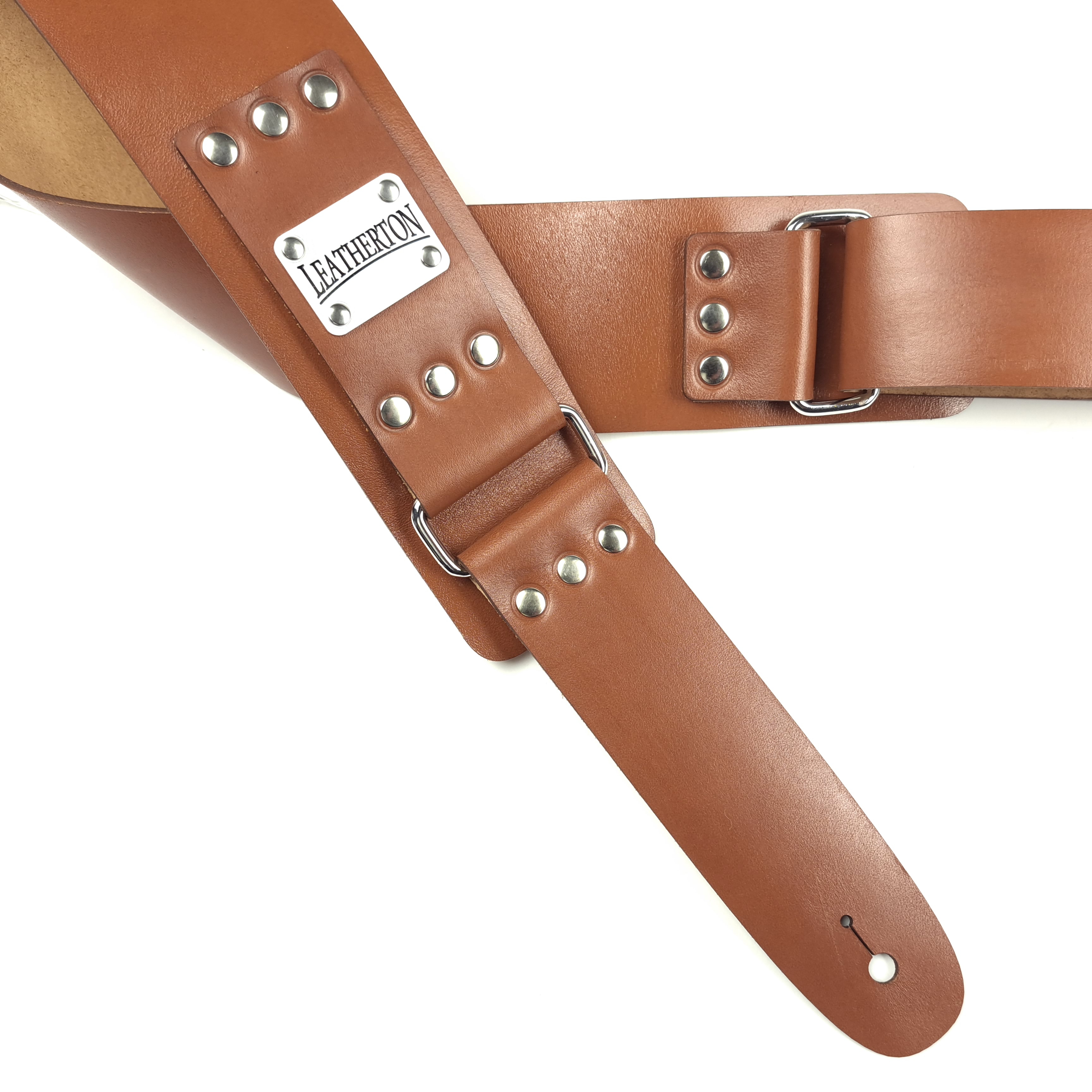 Leatherton LT Loader Hakiki Deri Gitar Askısı (Camel) 2