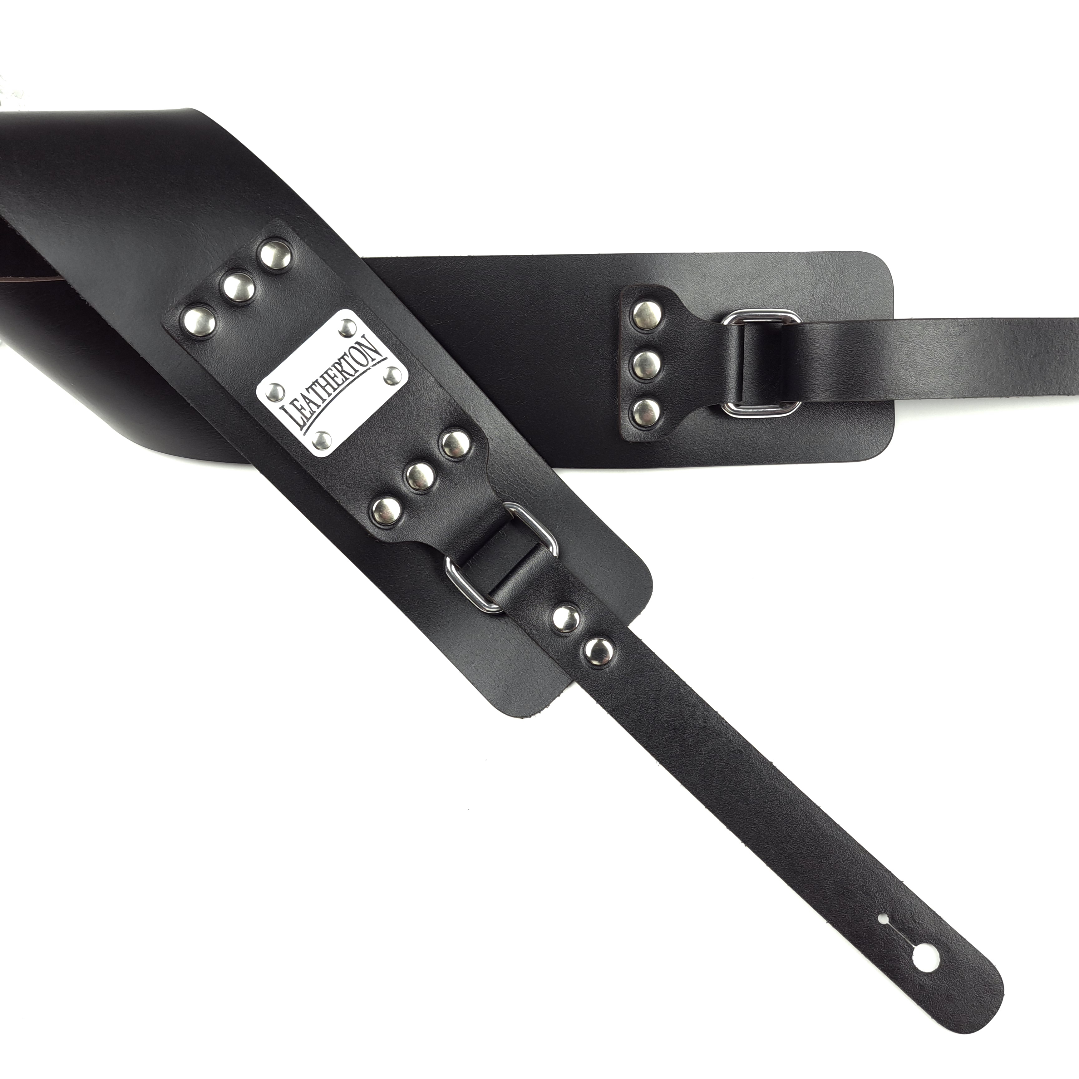 Leatherton LT Fastback Hakiki Deri Gitar Askısı (Siyah) 2