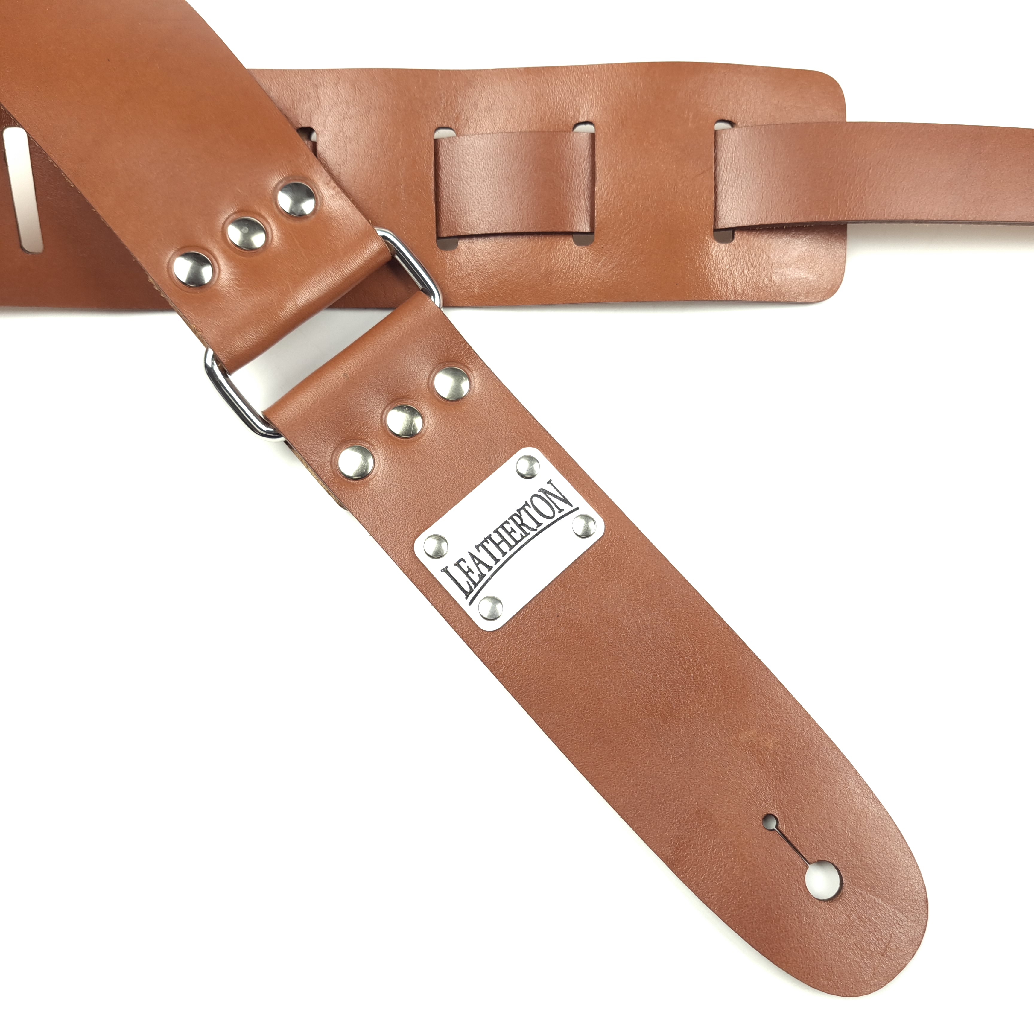 Leatherton Stinger Hakiki Deri Gitar Askısı (Camel) 2