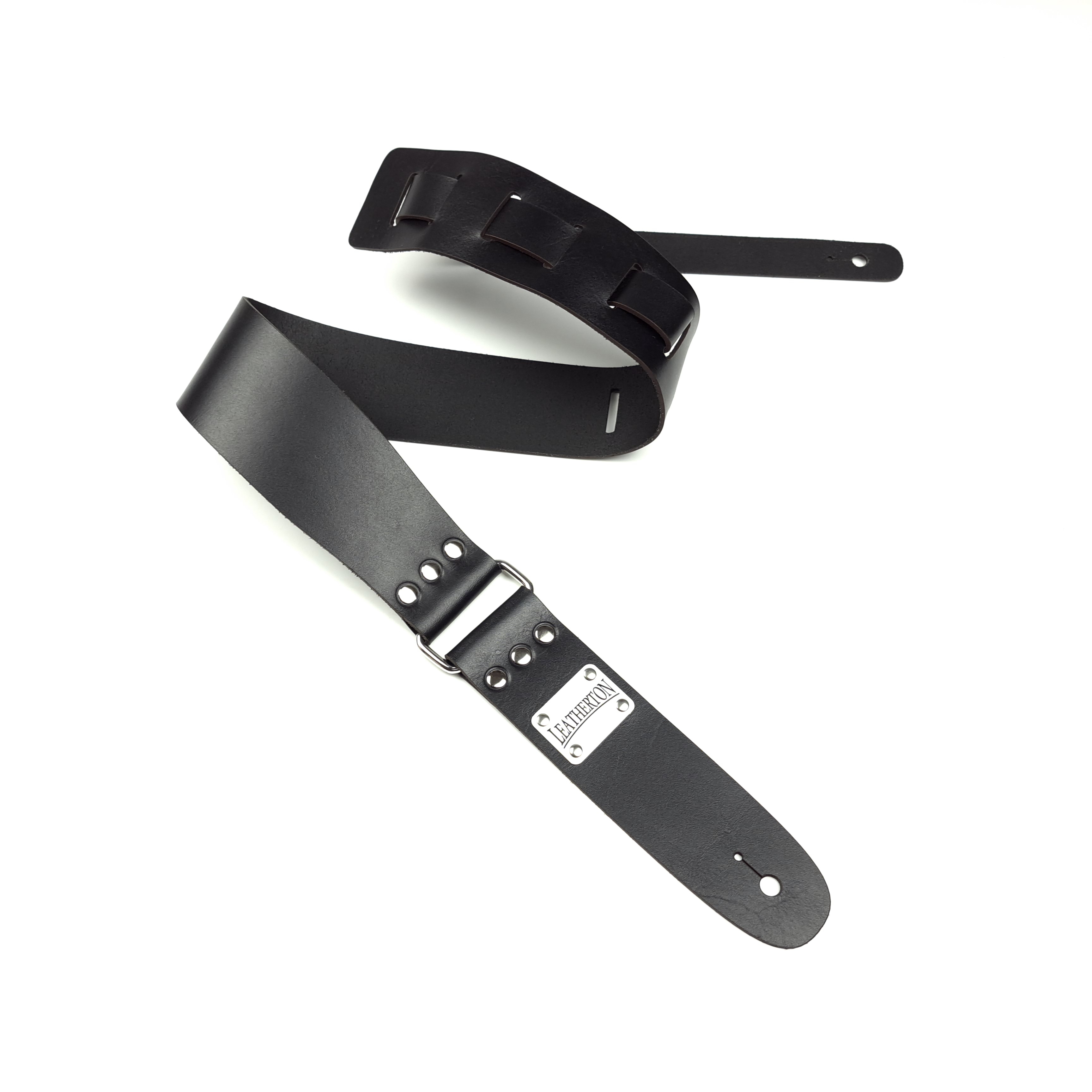 Leatherton Stinger Hakiki Deri Gitar Askısı (Siyah) 1