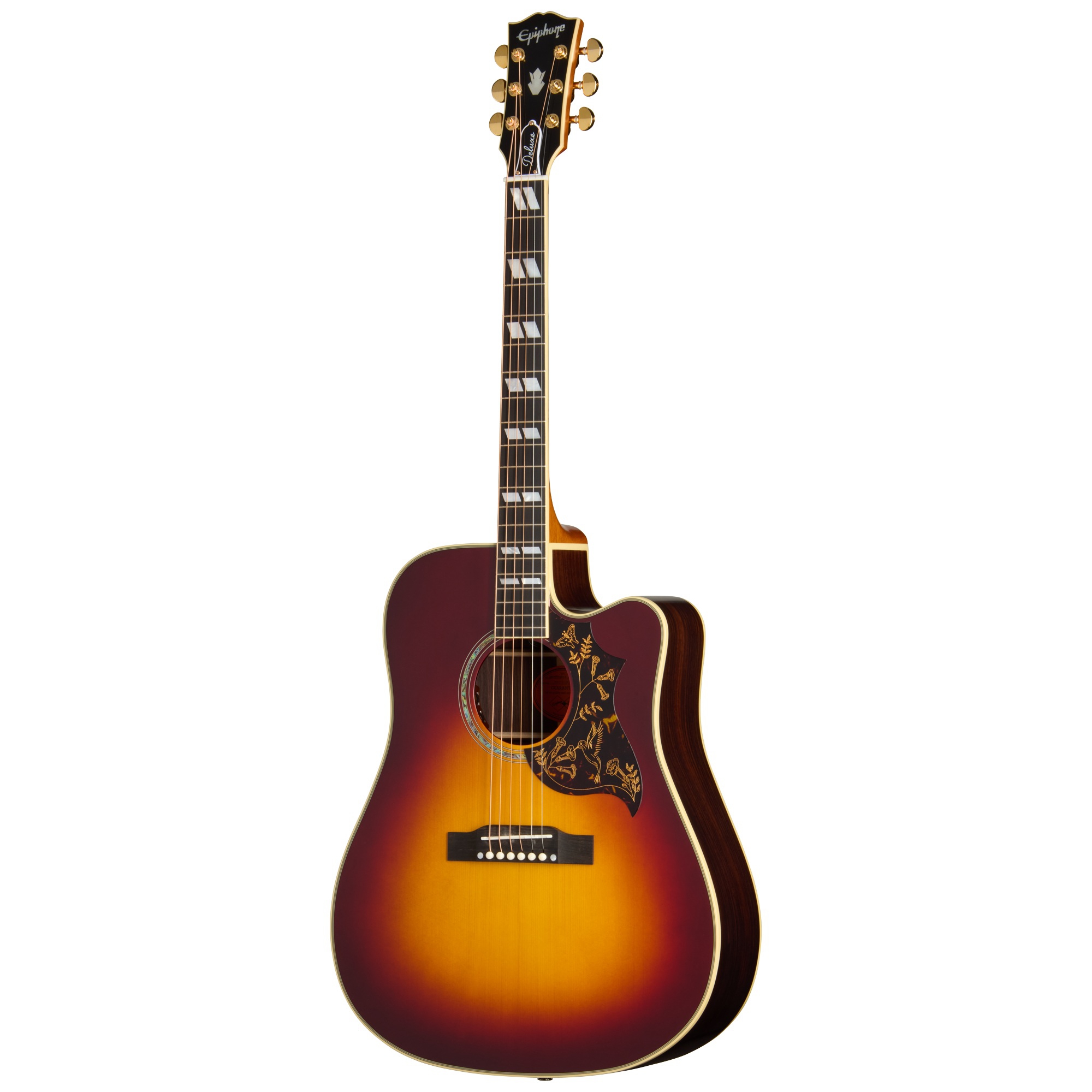 Epiphone Hummingbird Deluxe EC Elektro Akustik Gitar (Autumn Burst) 1