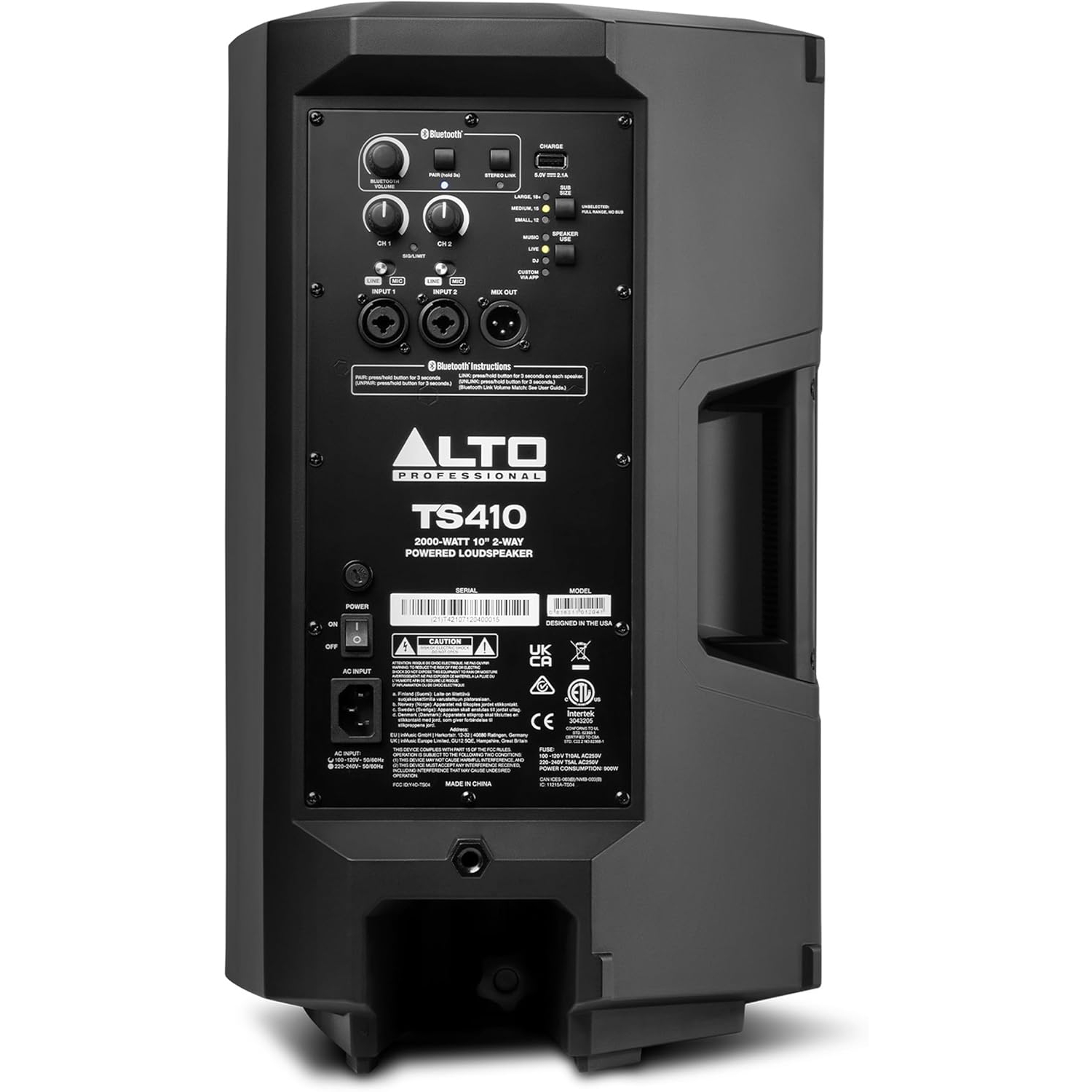 Alto Professional TS410 10" 2000W Bluetooth, DSP ve App Control Özellikli Aktif Hoparlör 3