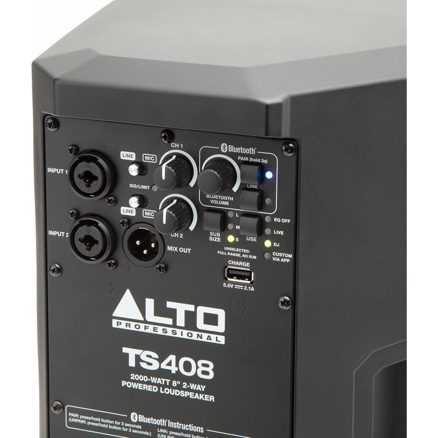 Alto Professional TS408 8" 2000W Bluetooth, DSP ve App Control Özellikli Aktif Hoparlör 3