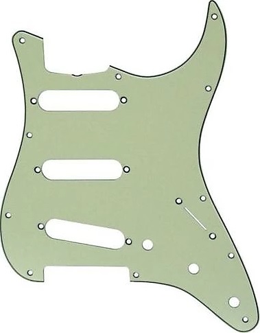 Fender Stratocaster S/S/S 11-Hole Vintage Mount with Truss Rod Notch Mint Green 3-Ply Pickguard 2