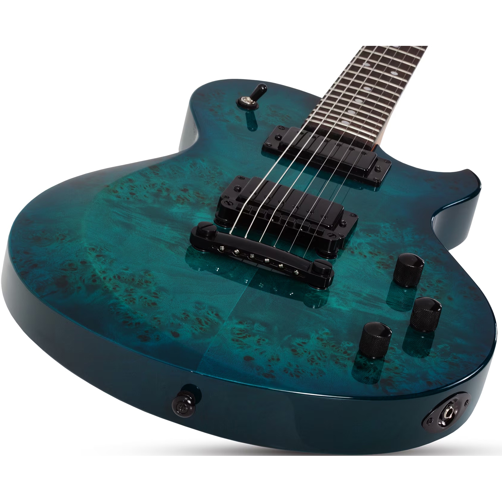 Schecter Solo-II Standard Elektro Gitar (Ocean Blue Burst Burl) 2