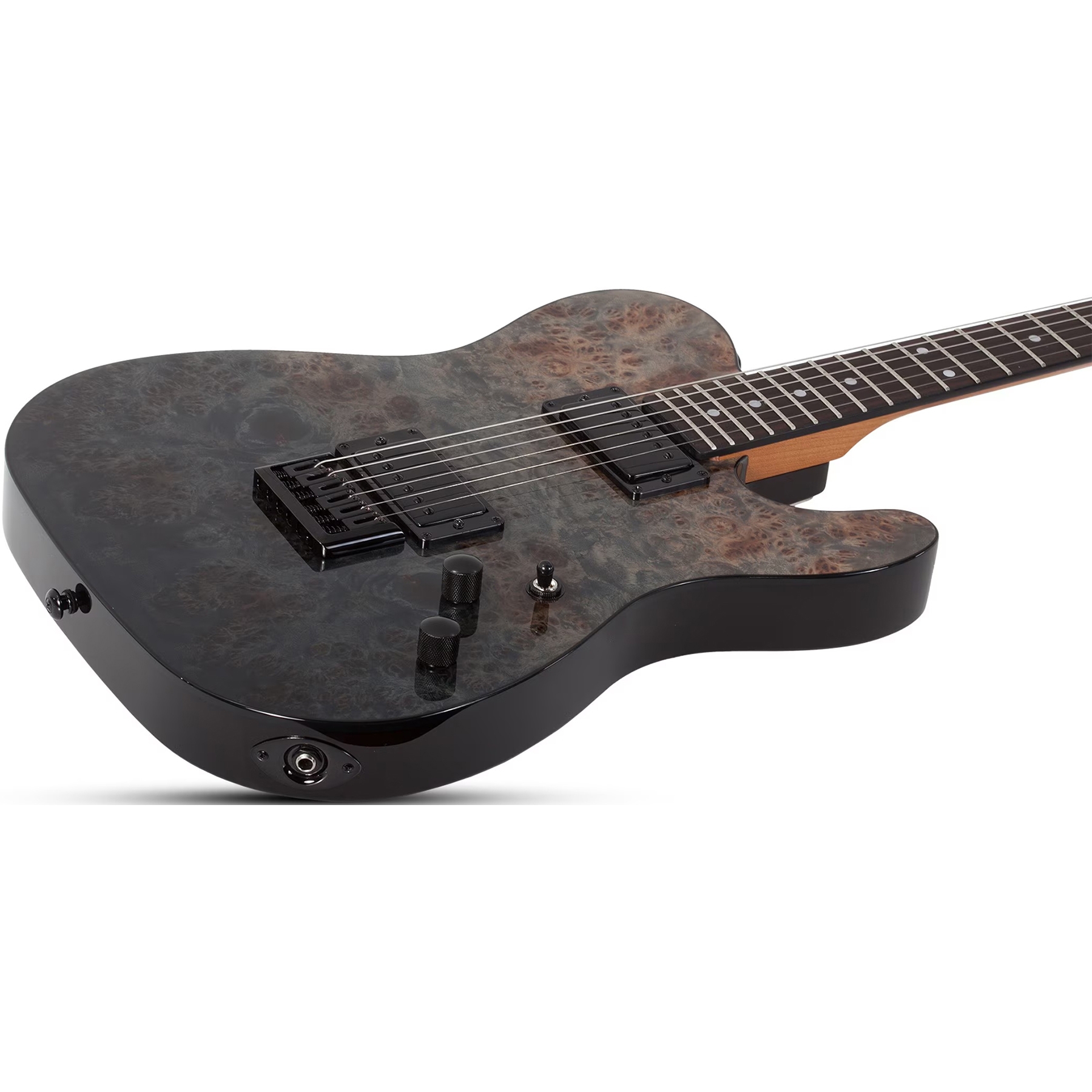 Schecter PT Standard Elektro Gitar (Black Fade Burst Burl) 2