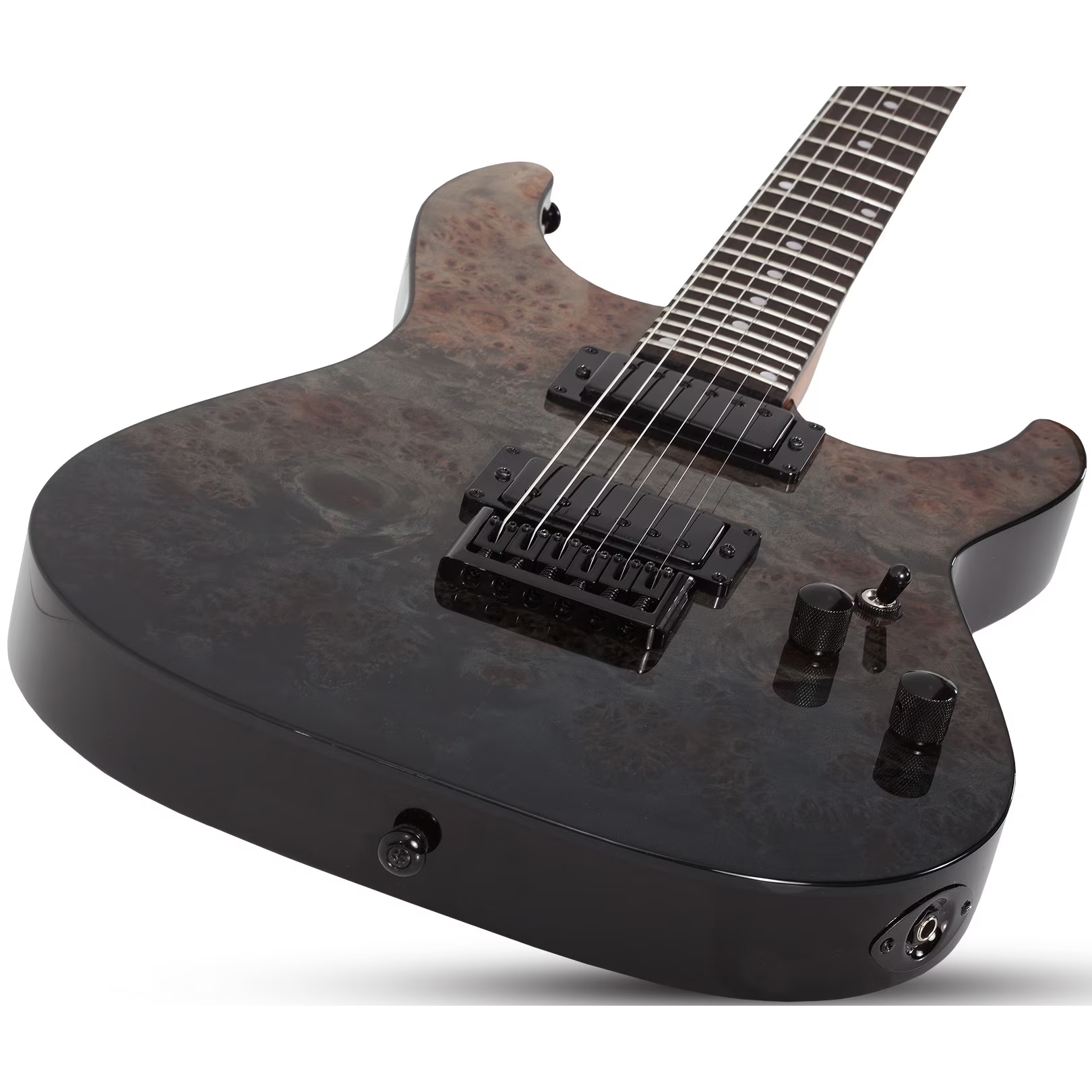 Schecter C-1 Standard Elektro Gitar (Black Fade Burst Burl) 2