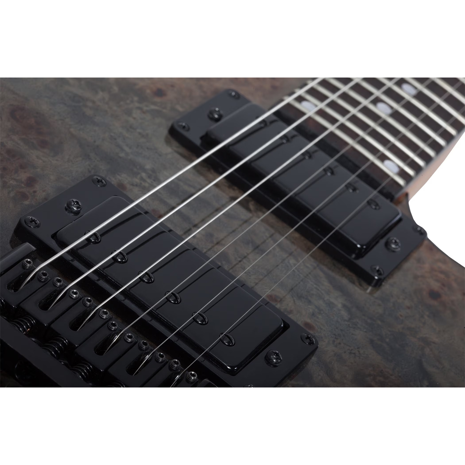 Schecter C-1 Standard Elektro Gitar (Black Fade Burst Burl) 3