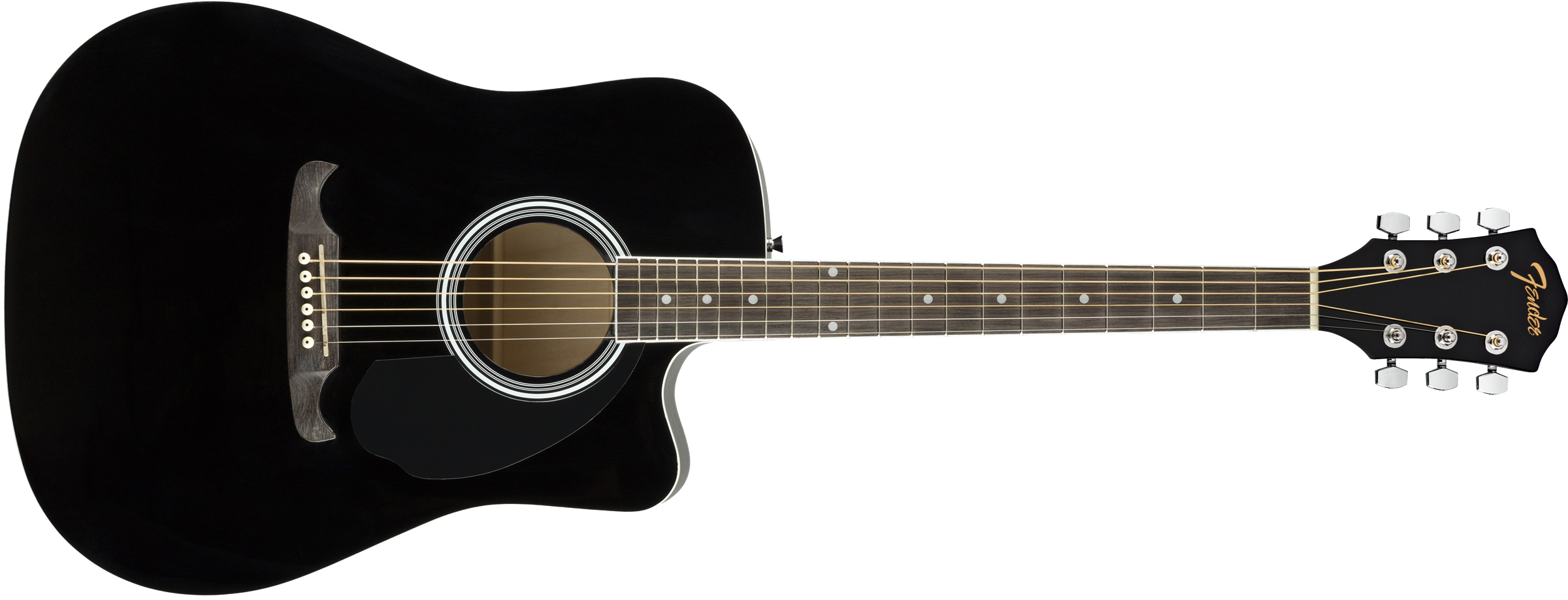 Fender FA-125CE Dreadnought Ceviz Klavye Black Elektro Akustik Gitar 3