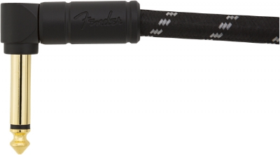 Fender Deluxe 2-Pack L/L Uçlu 15cm Siyah Tweed Patch Kablosu 3