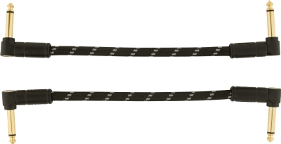 Fender Deluxe 2-Pack L/L Uçlu 15cm Siyah Tweed Patch Kablosu 5