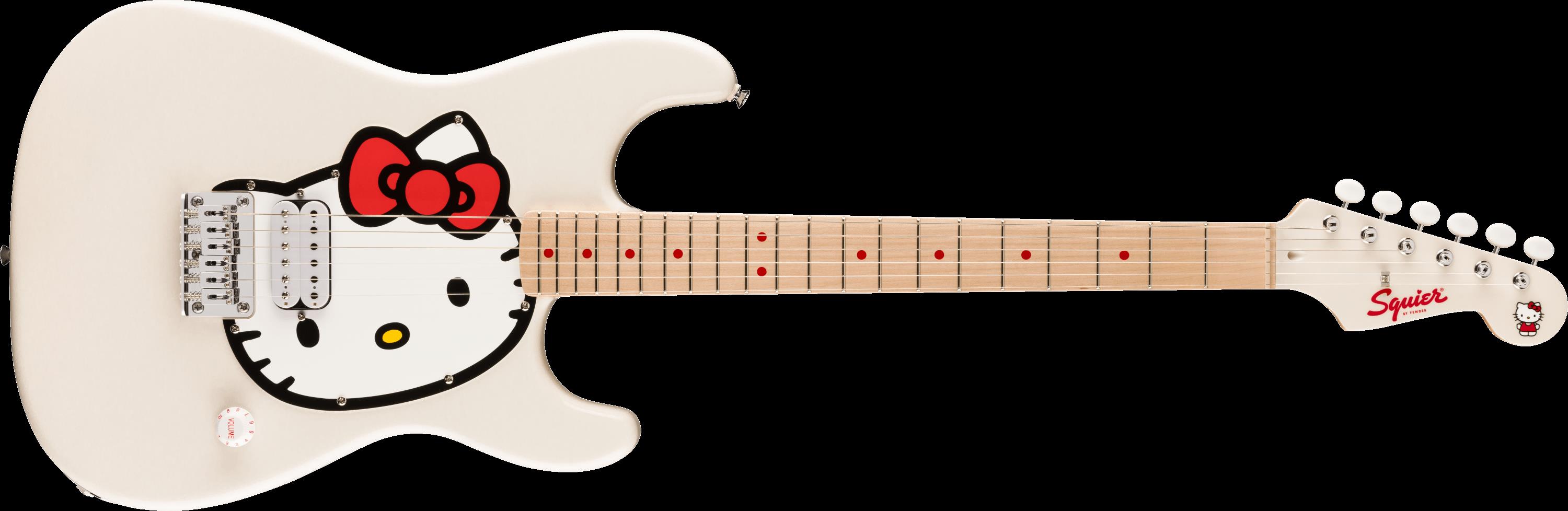 Fender x Hello Kitty White Stratocaster w/Bag Elektro Gitar 1