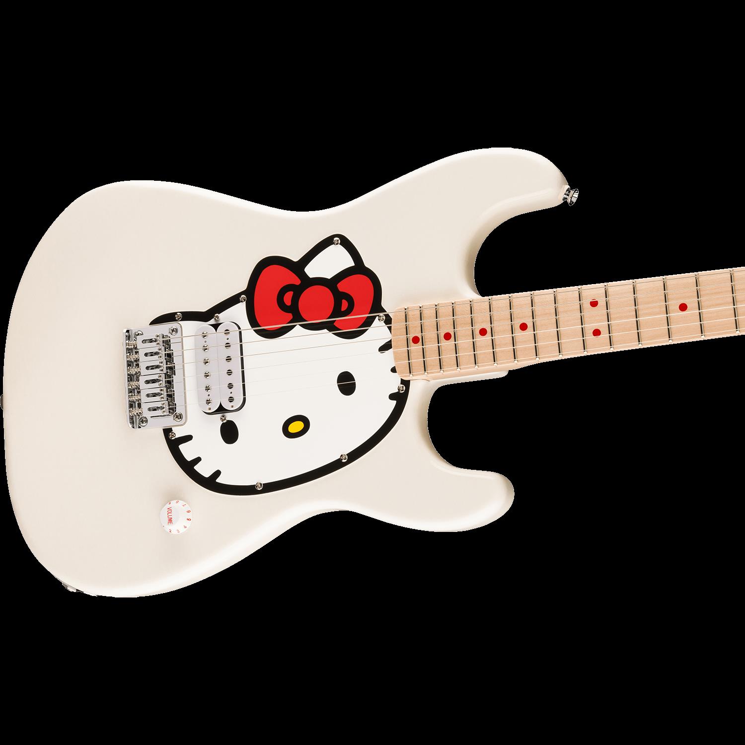 Fender x Hello Kitty White Stratocaster w/Bag Elektro Gitar 3