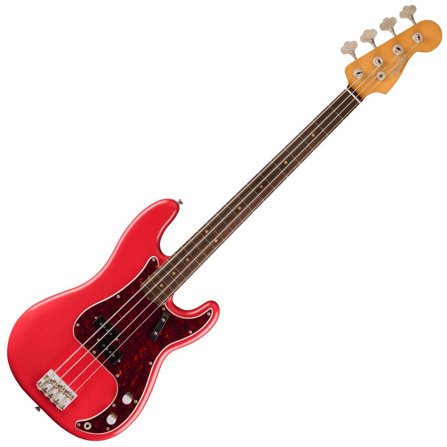 Fender Limited Edition Vintera II Road Worn 60s Precision Bass Gülağacı Klavye Fiesta Red w/Hard Case Bas Gitar 1