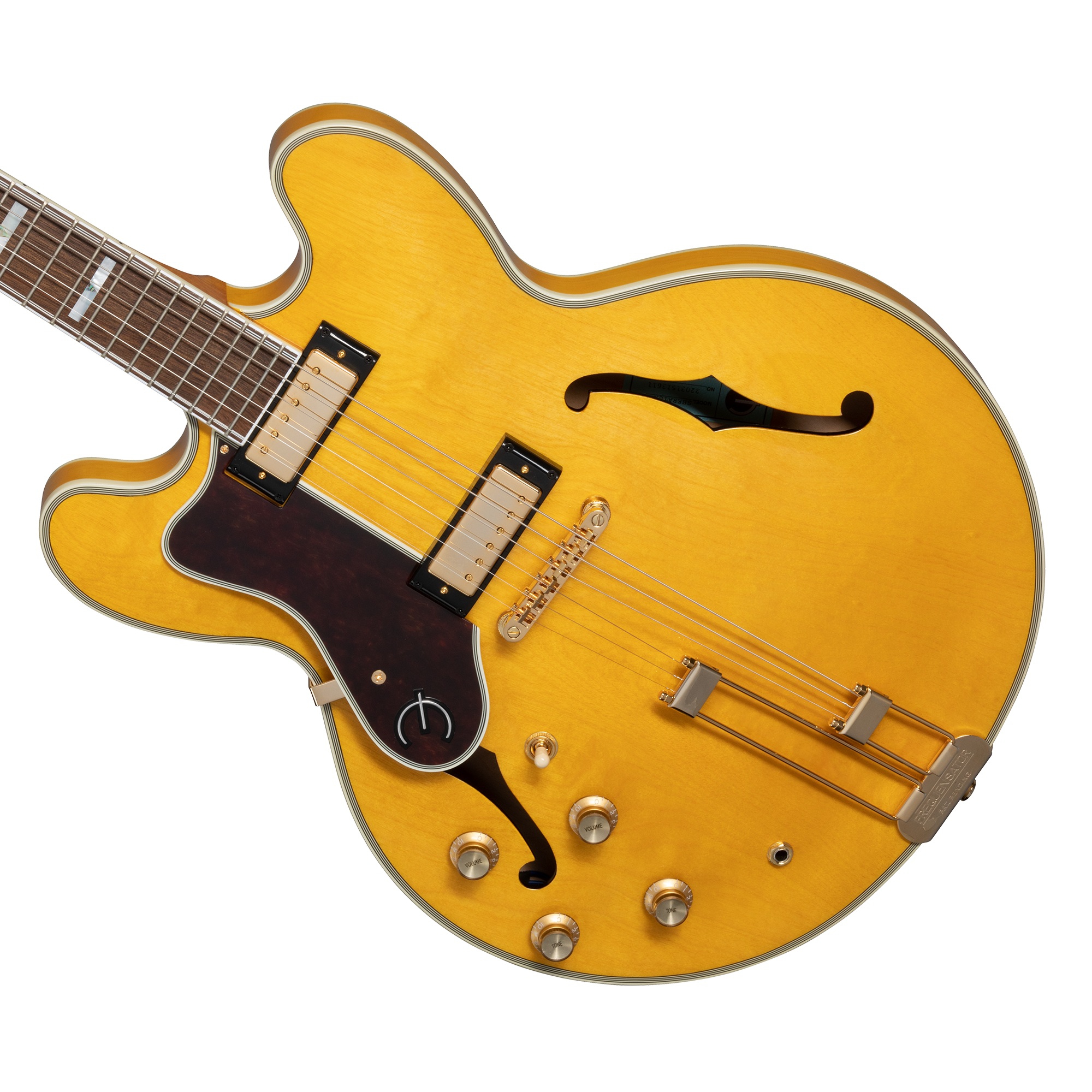Epiphone Sheraton Frequensator Semi-Hollowbody Solak Elektro Gitar (Natural) 3