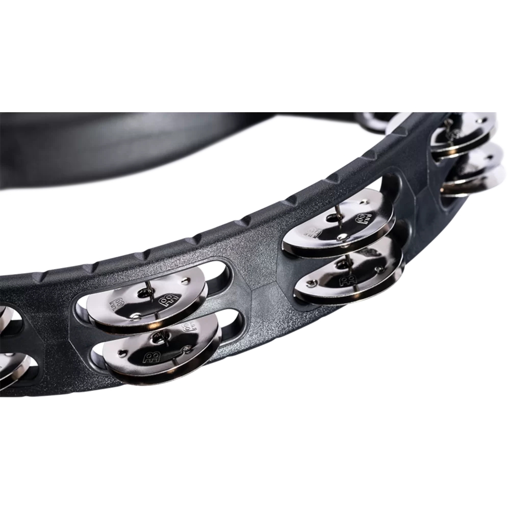 Meinl HTMT1BK ABS Plastic Stainless Steel Jingles 2 Row Tamburin (Siyah) 5