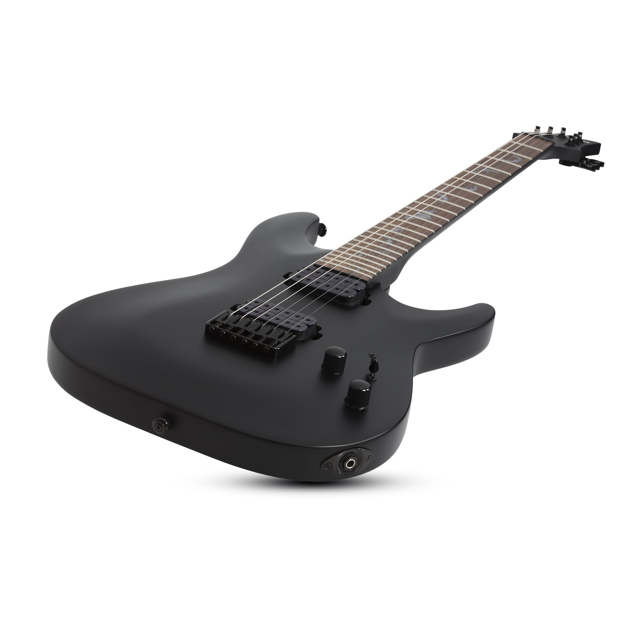 Schecter Damien-6 Elektro Gitar (Satin Black) 2